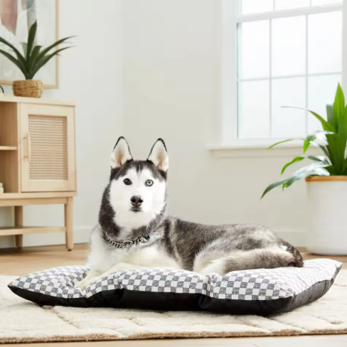 Checkered Dog Bed