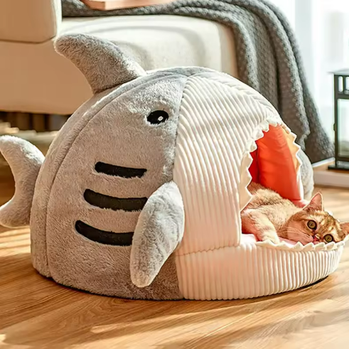 Shark-shaped Pet Bed