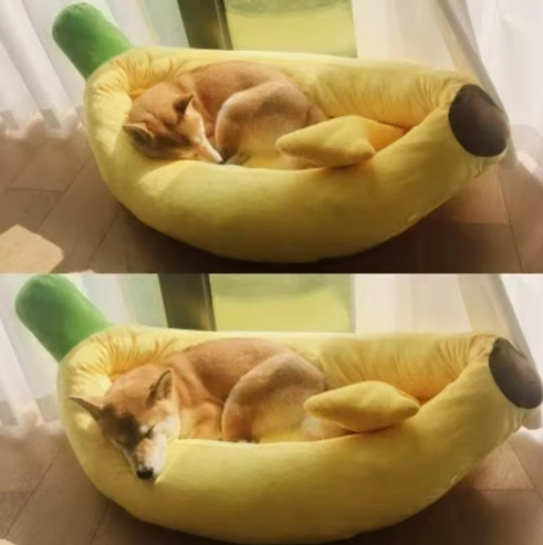 Banana Dog Bed