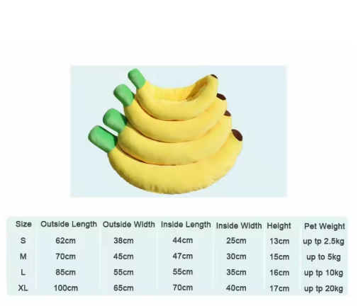 Banana Dog Bed
