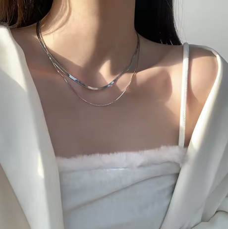 Silver Layered Necklace