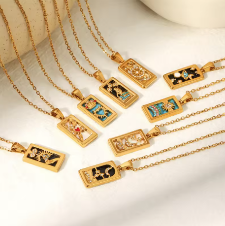 Zodiac Gold Pendant Necklace Collection
