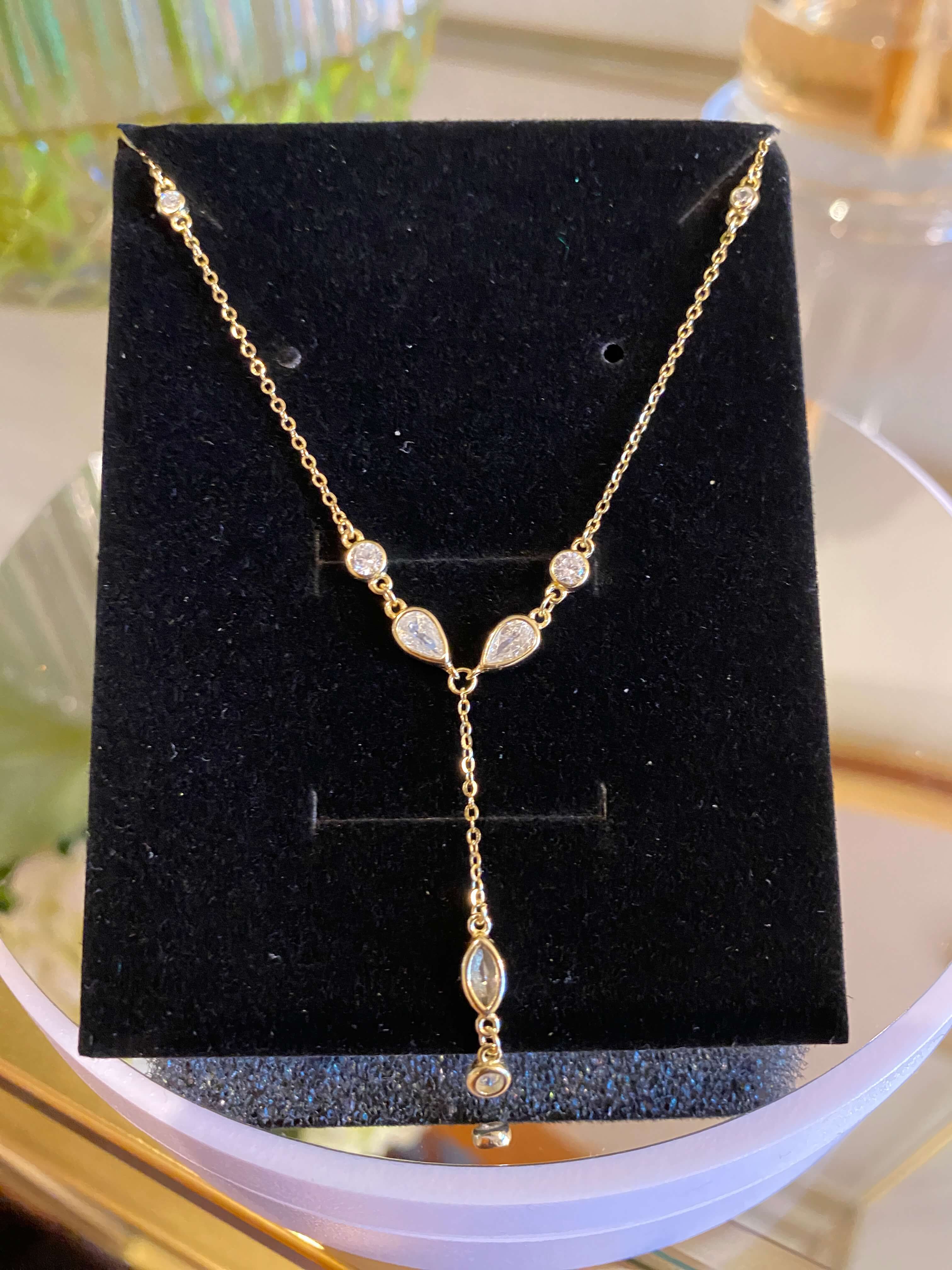 Elegant Silver Gold Pendant Necklace
