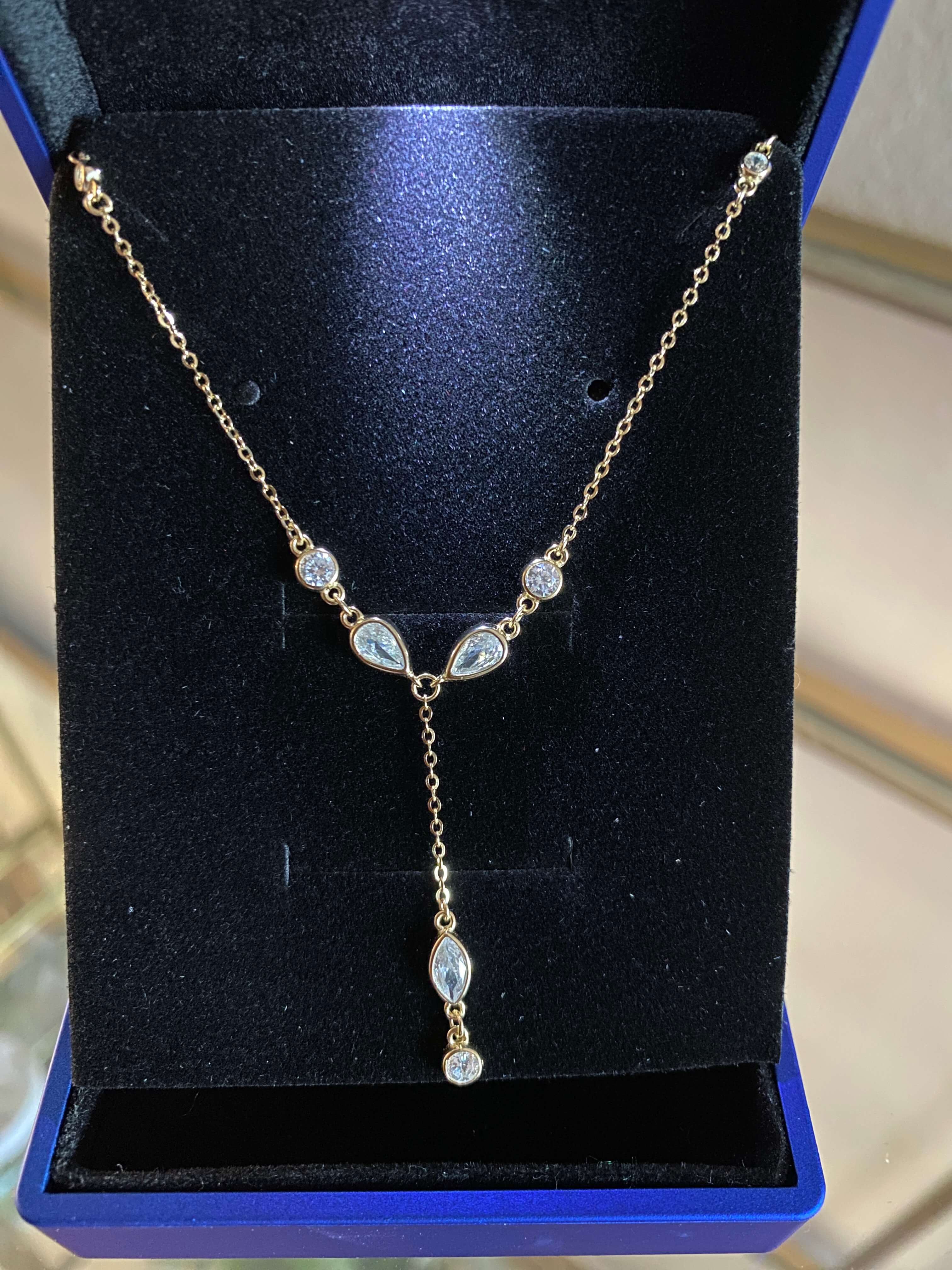 Elegant Silver Gold Pendant Necklace