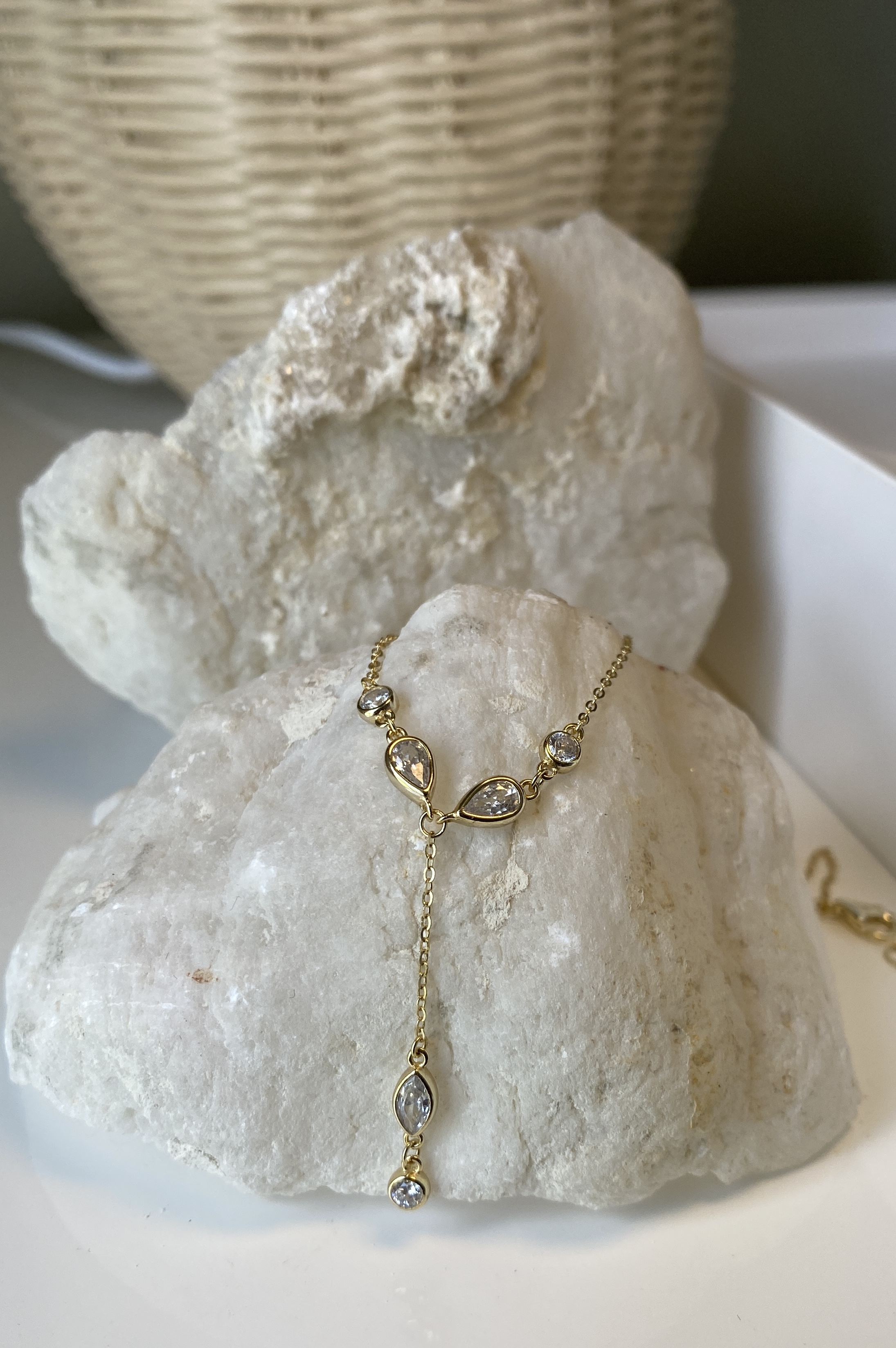 Elegant Silver Gold Pendant Necklace