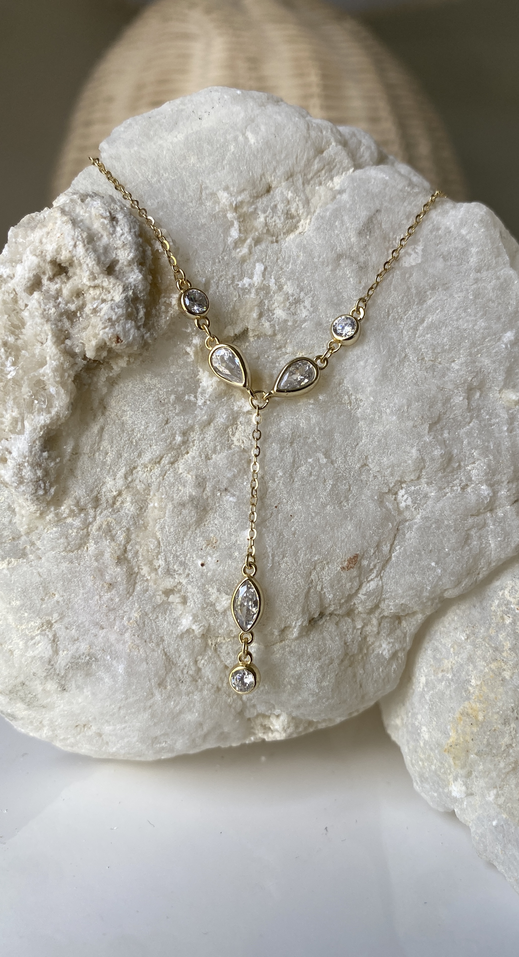 Elegant Silver Gold Pendant Necklace