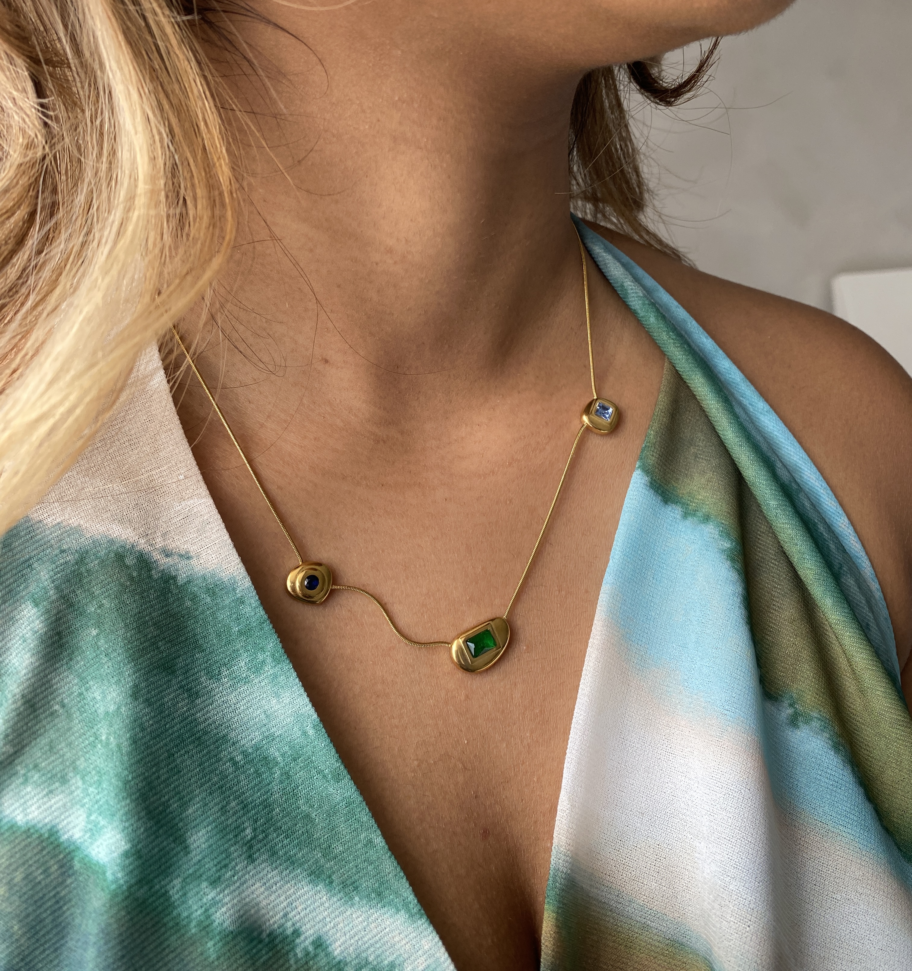 Elegant zircon snake Necklaces
