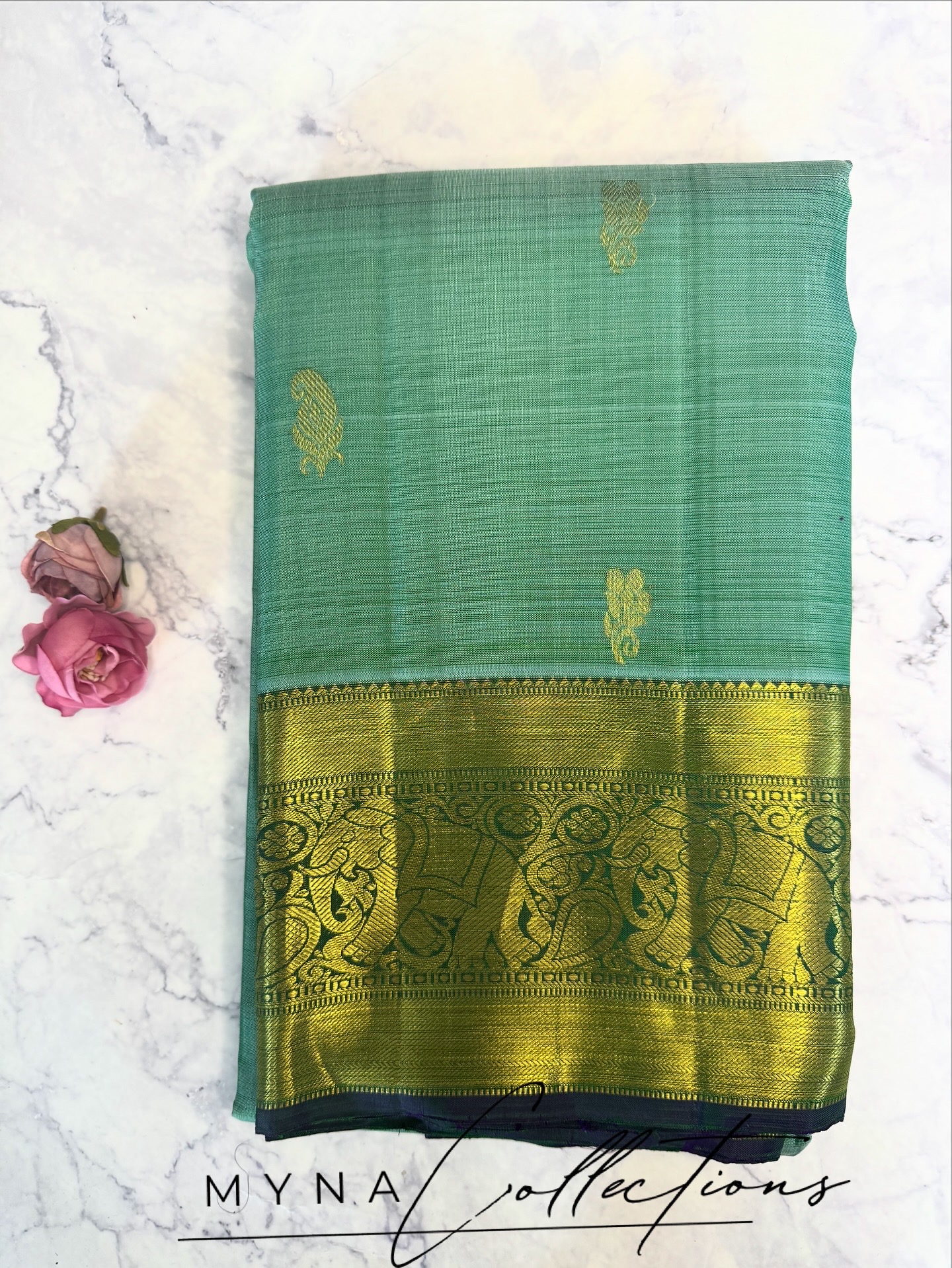 Green Designer Saree pure silk saree collection