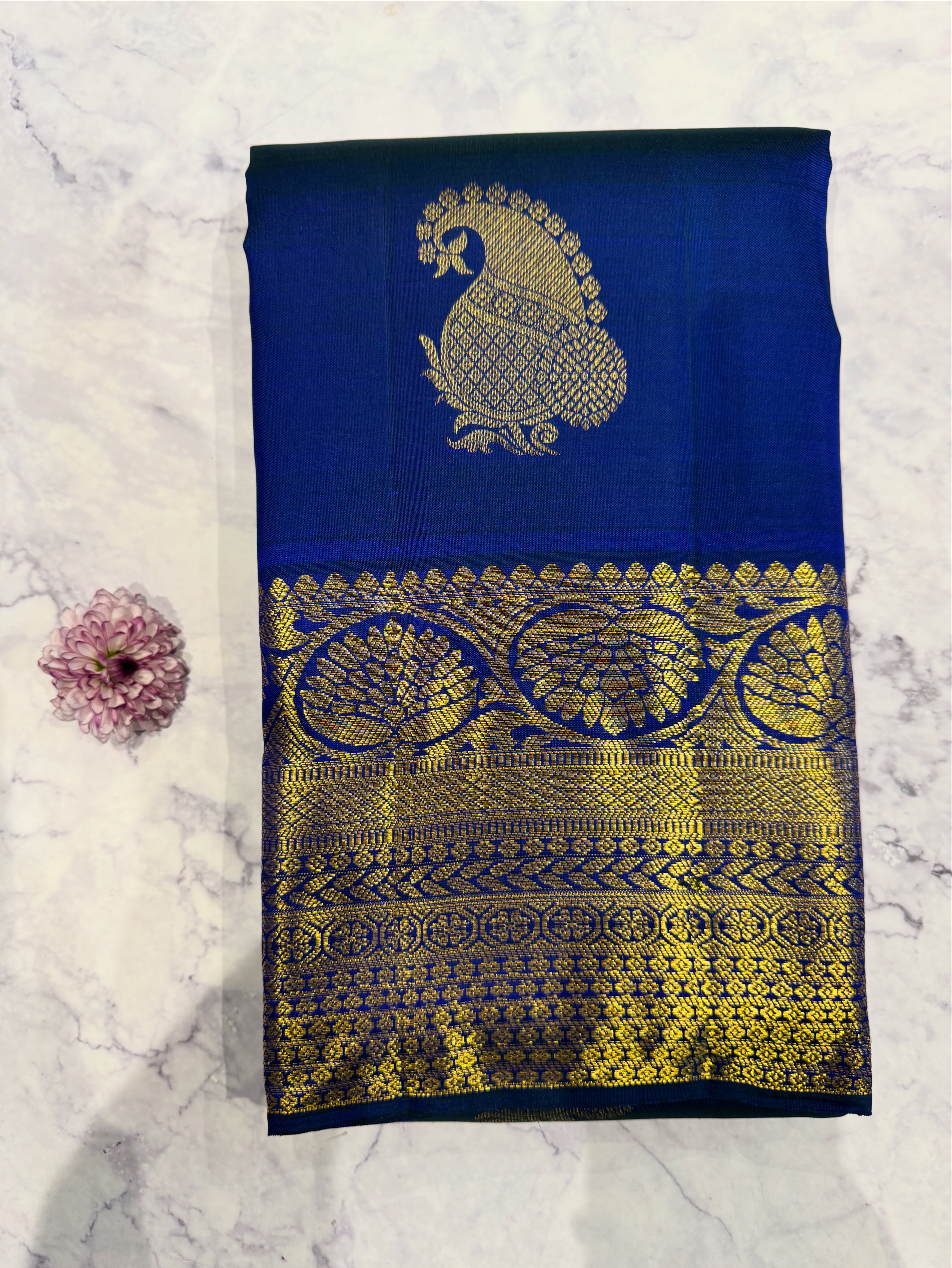 Navy blue  Pure Silk Sarees Collection