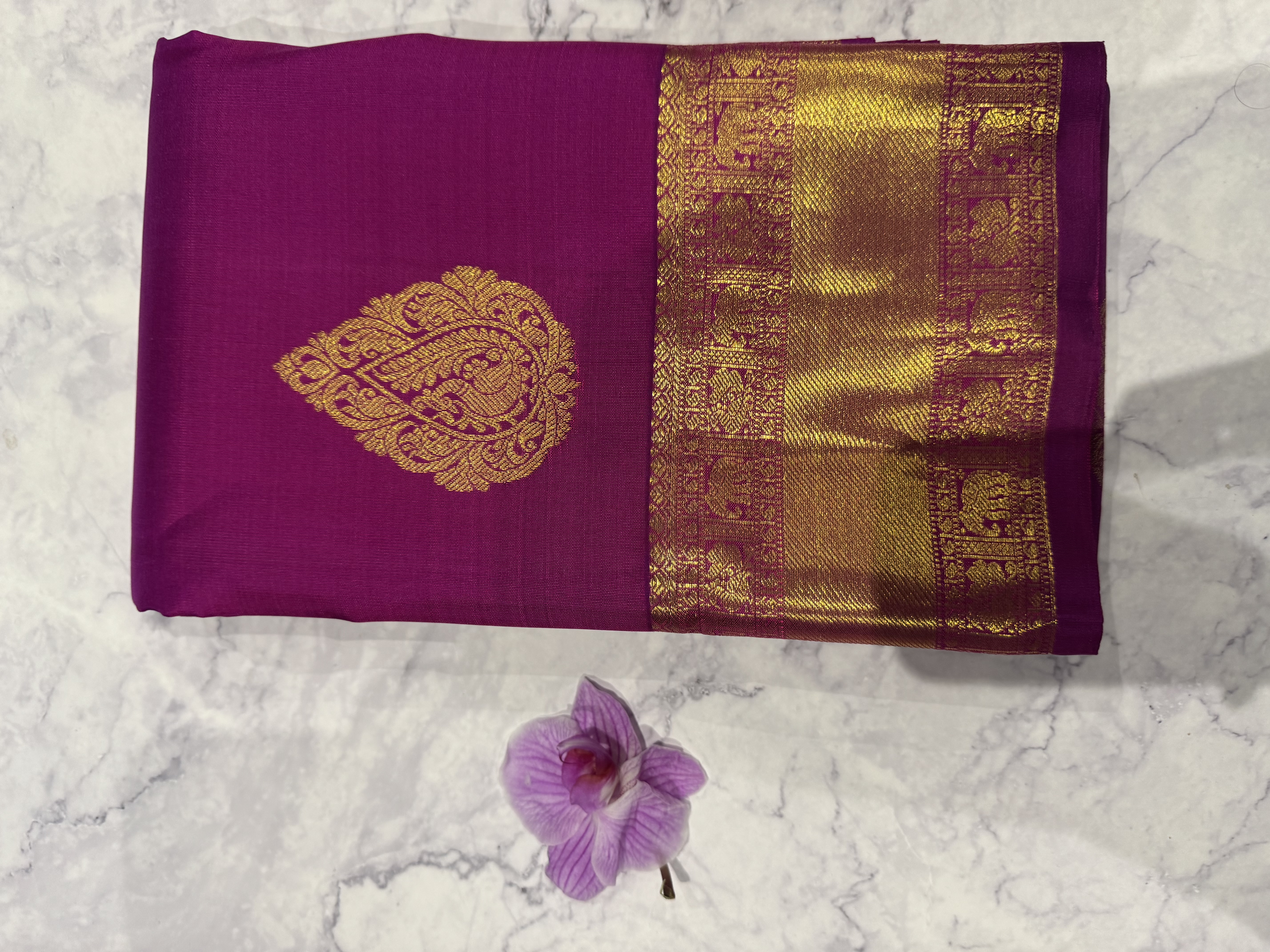 Magenta Pure Silk Sarees Collection