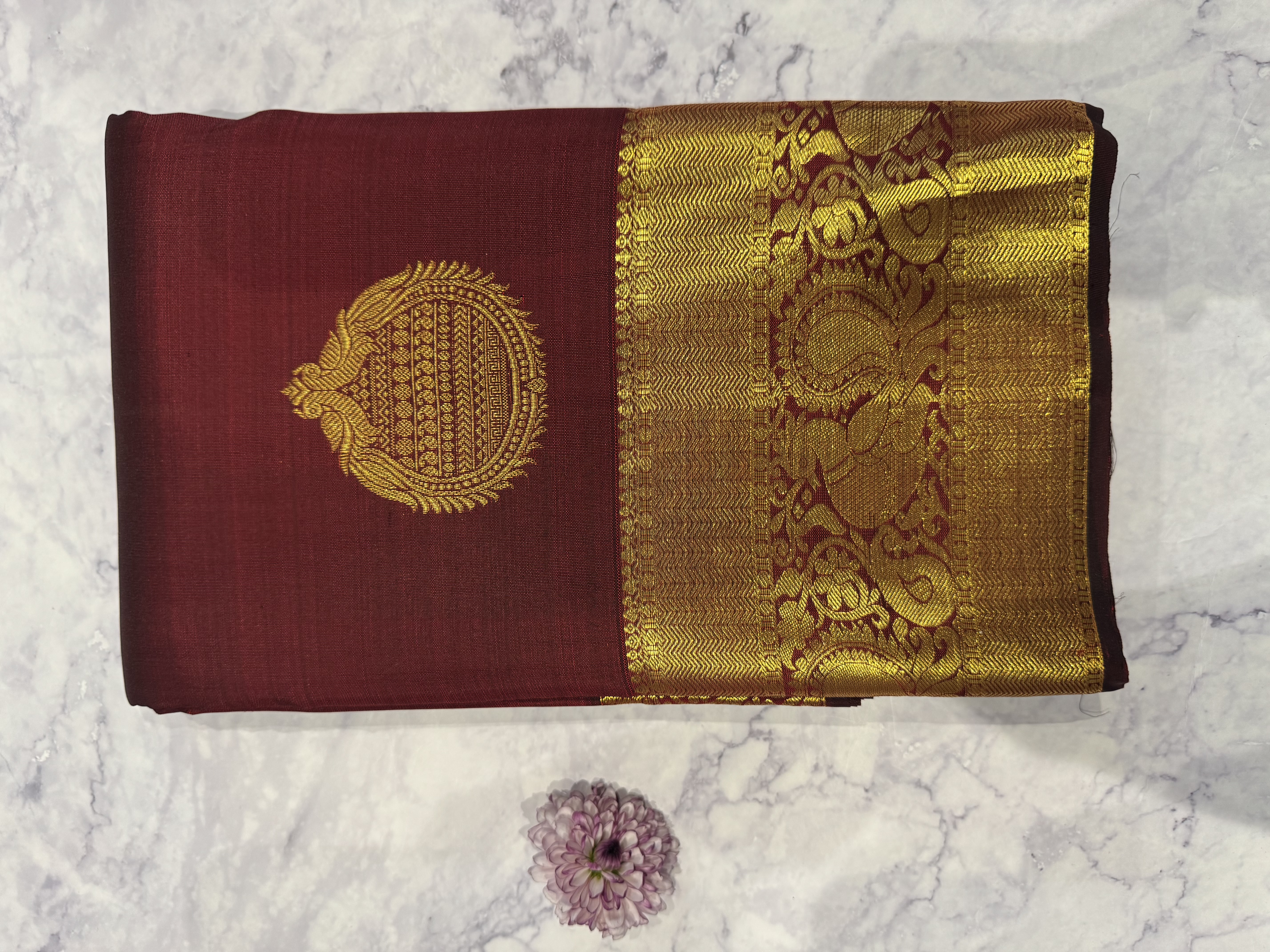 Maroon pure silk saree collection