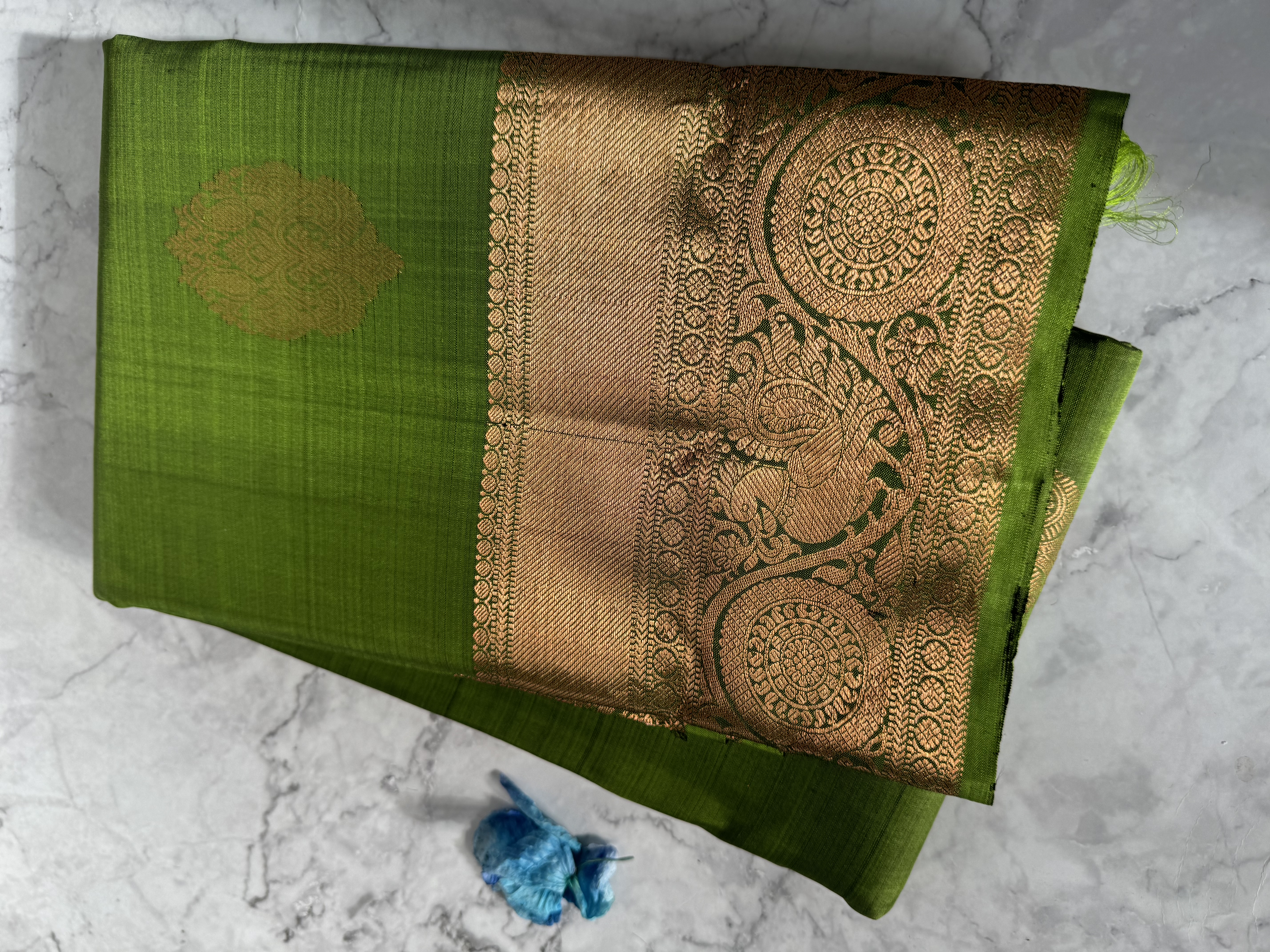 Mehendi Green Silk Saree