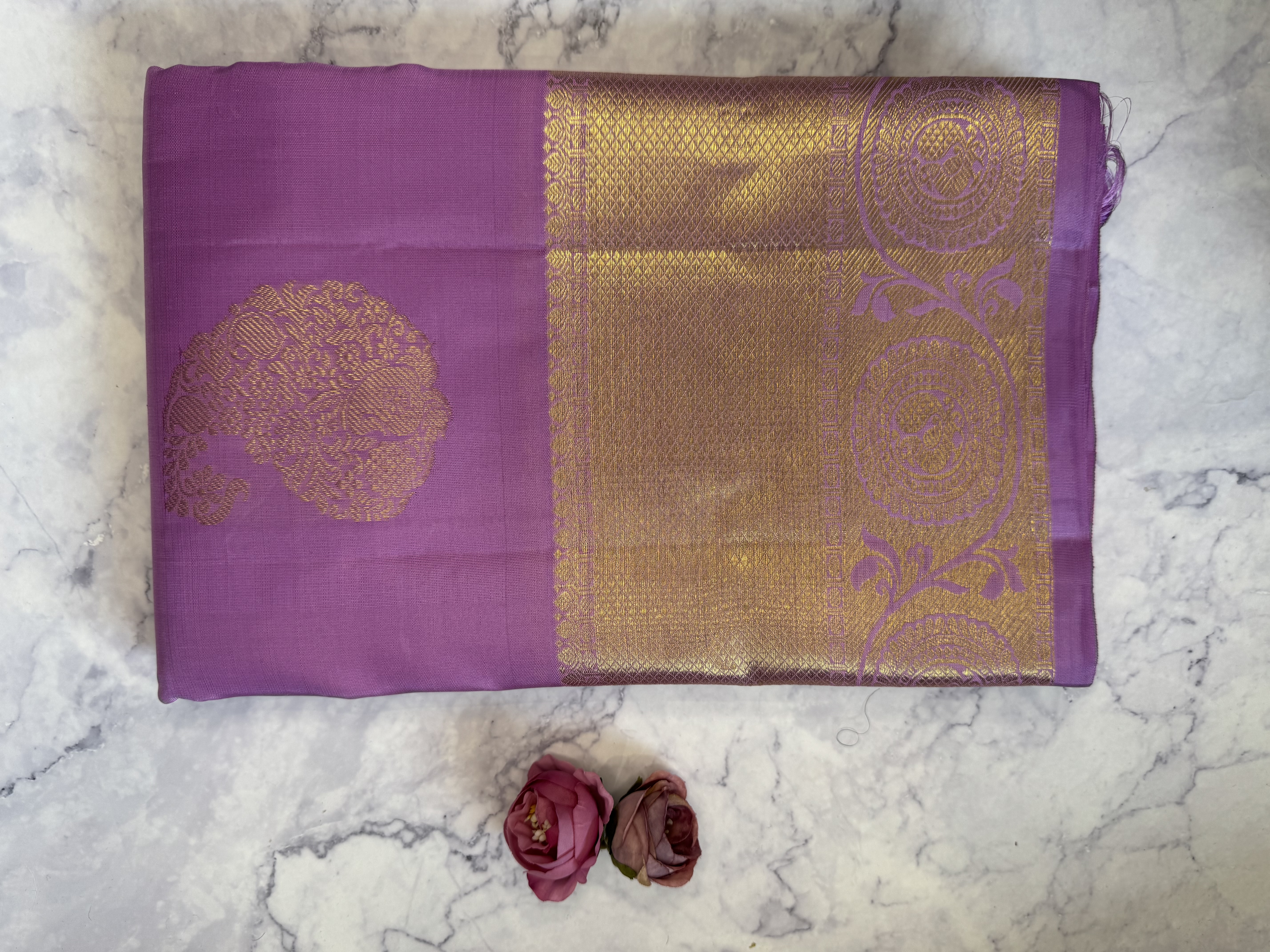 Lavender pure silk saree collection