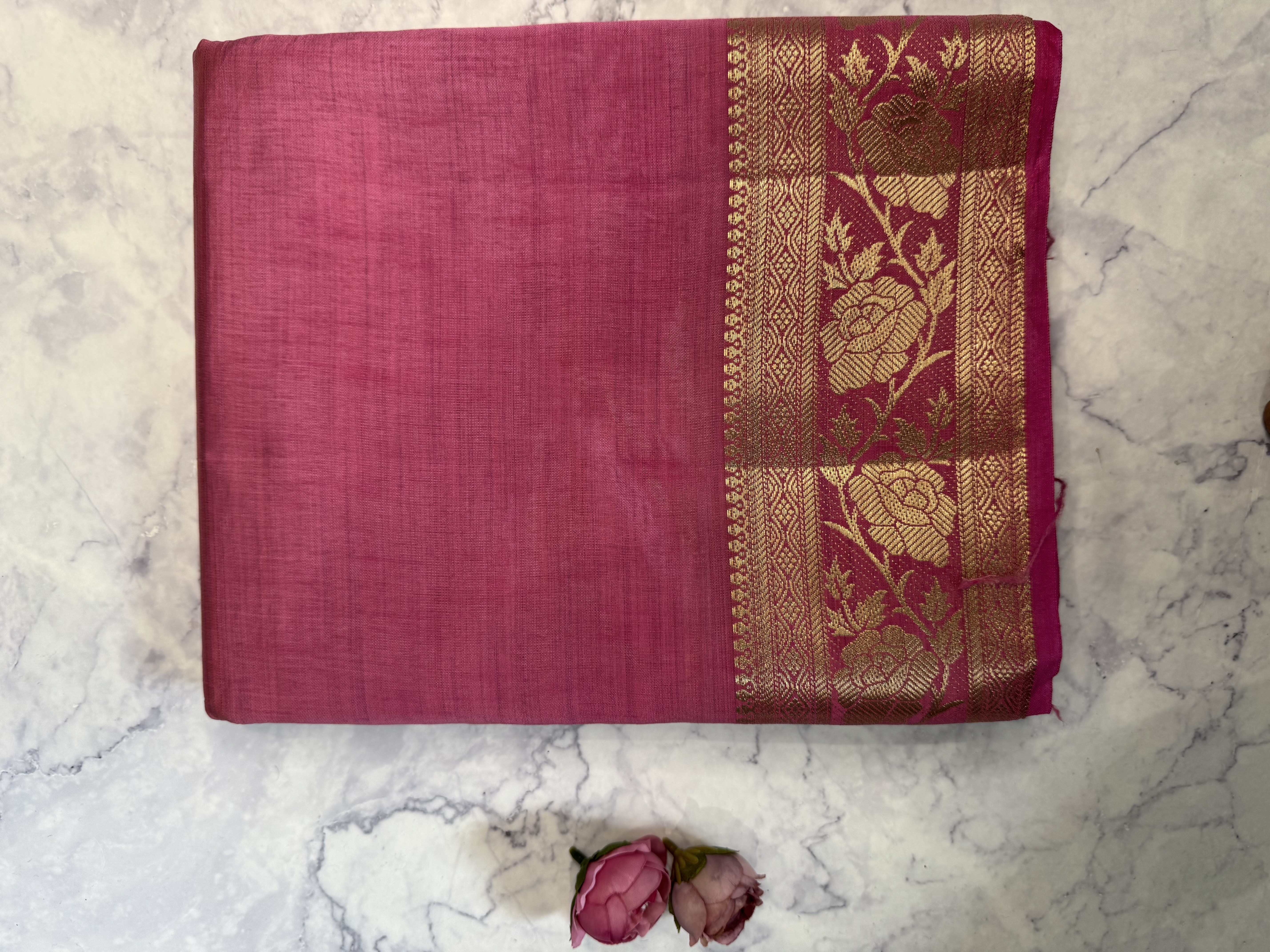 Pastel pink mango silk cotton