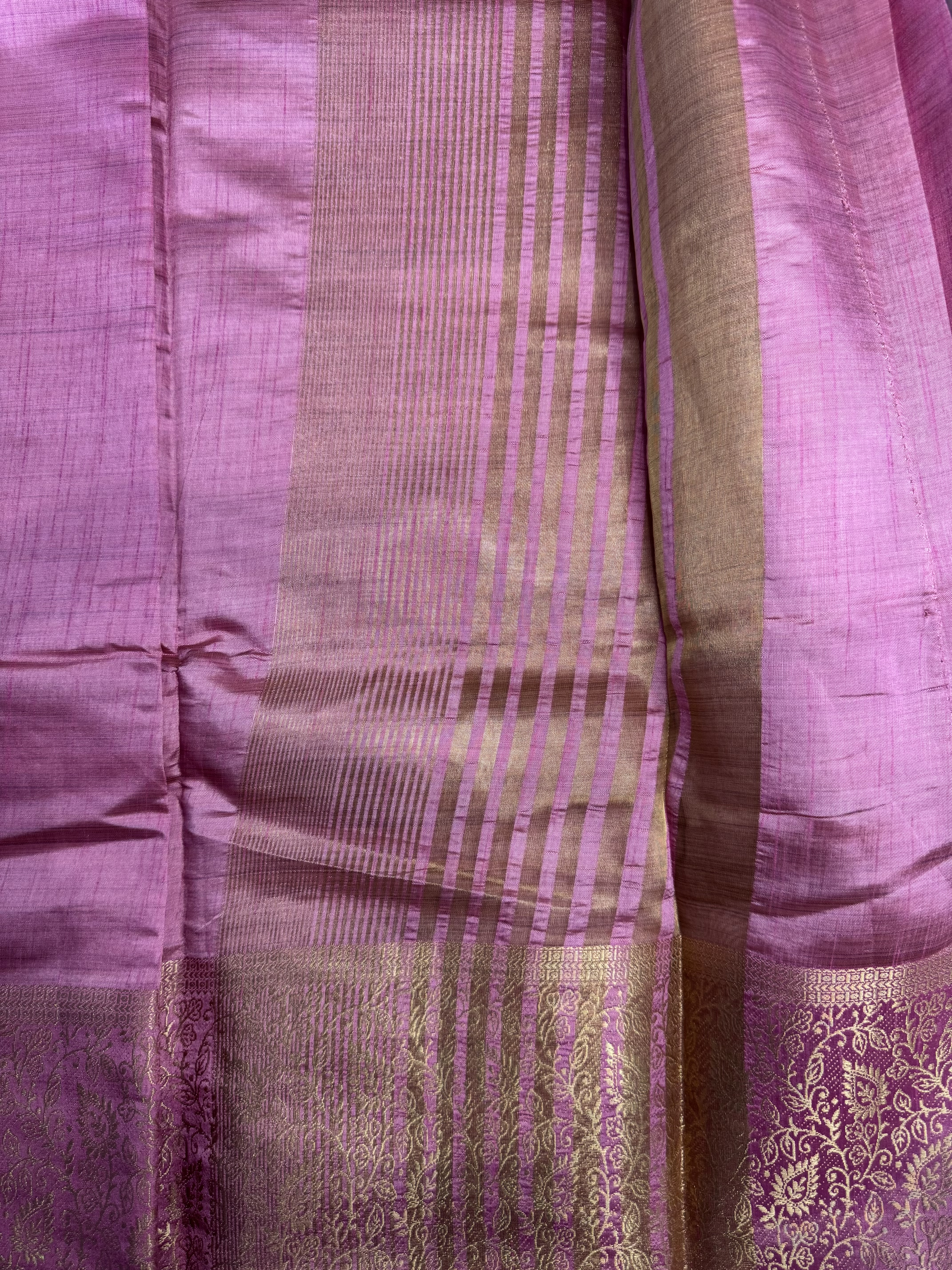 Pastel pink mango silk saree