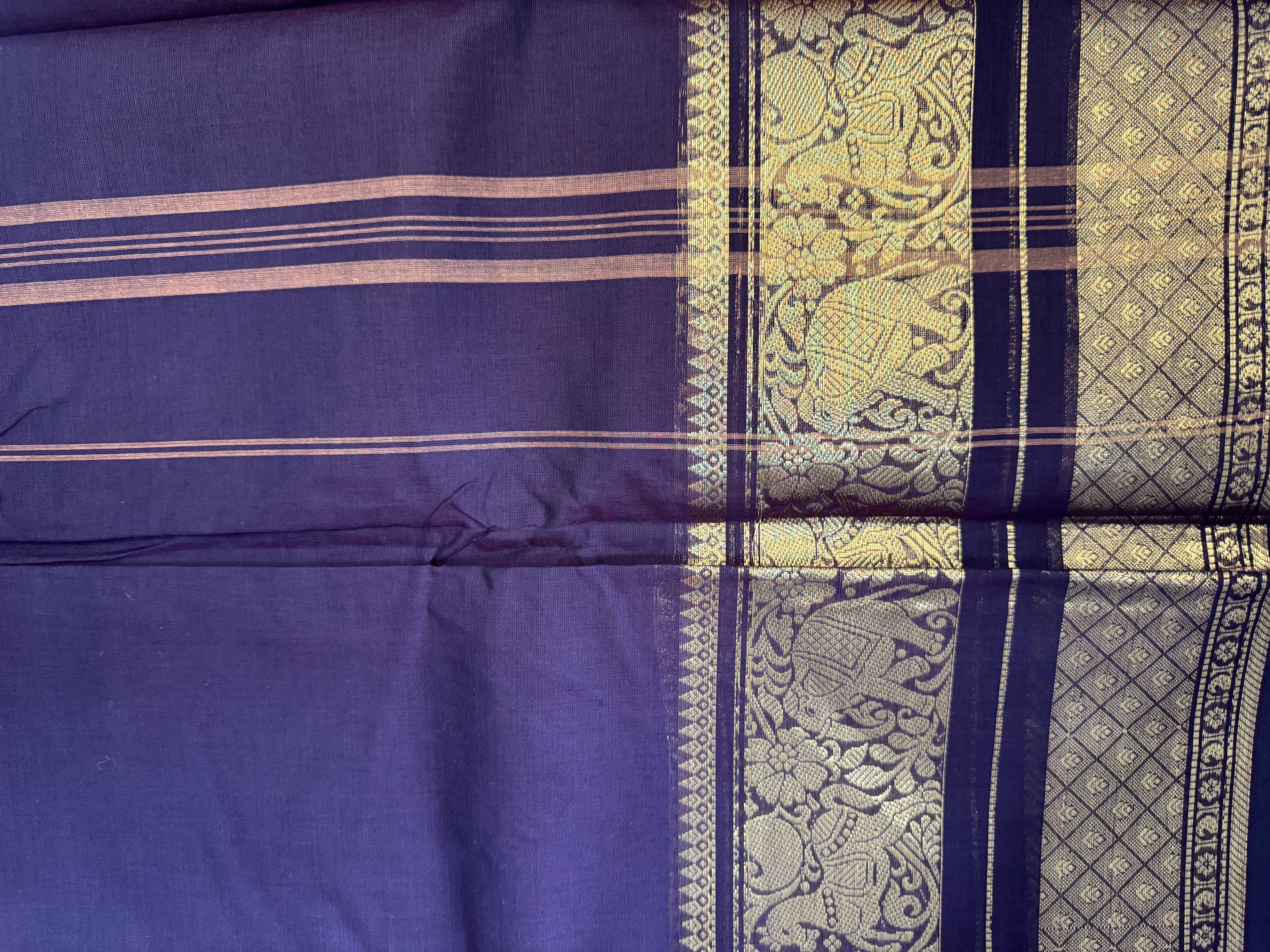 Rare chocolate brown cotton saree