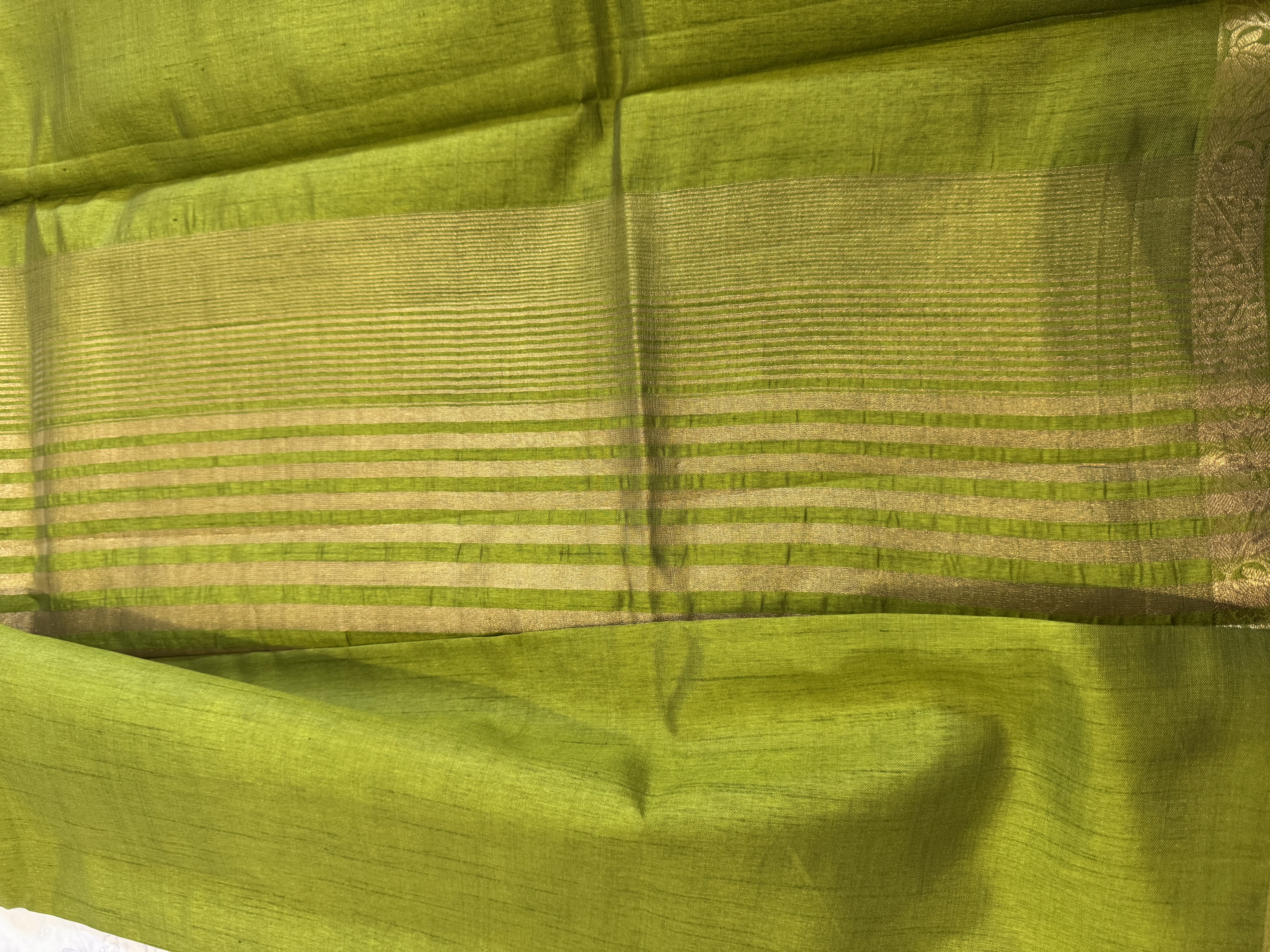 Mehendi green mango silk cotton
