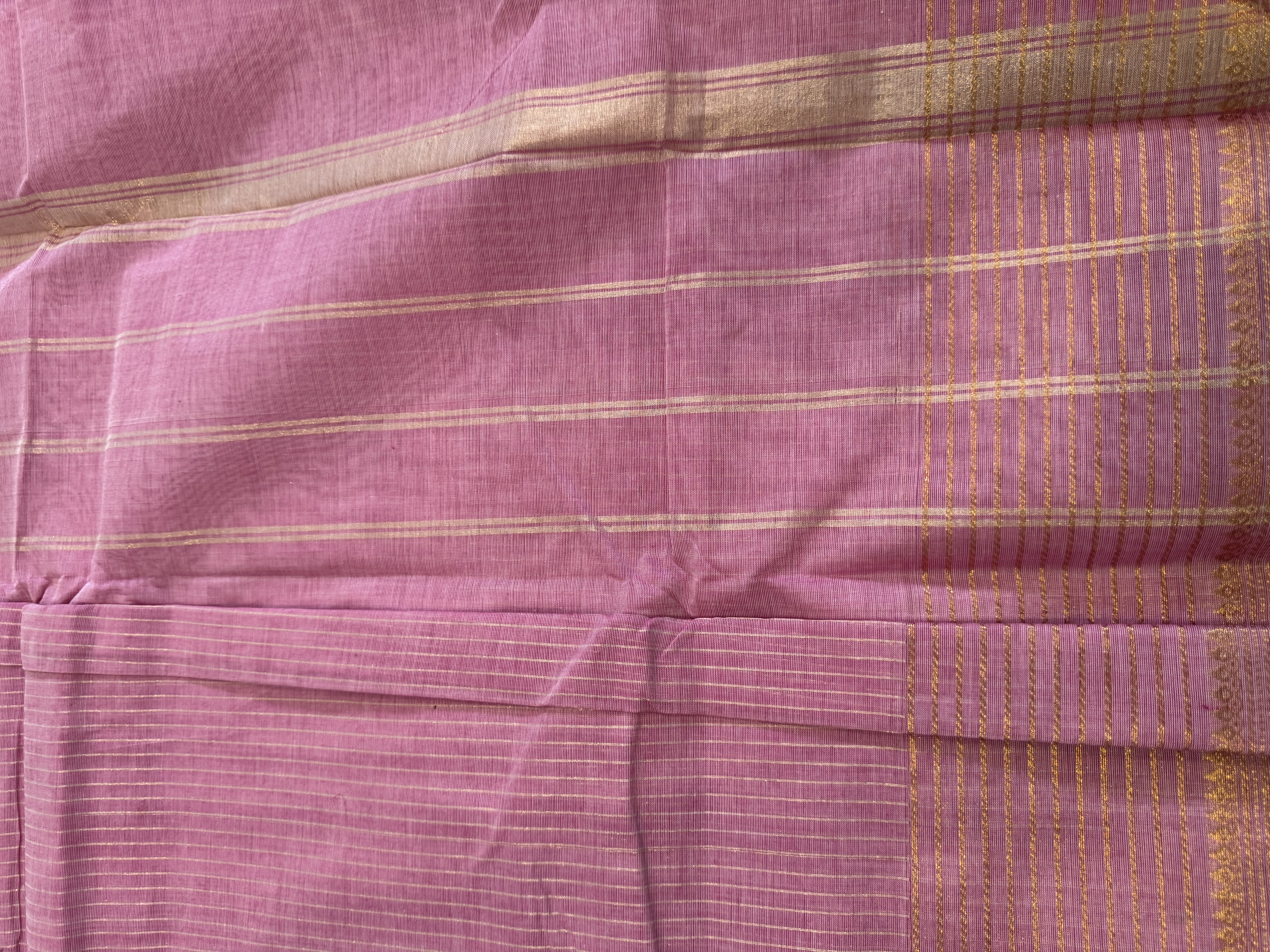 Onion pink vaira oosi cotton saree