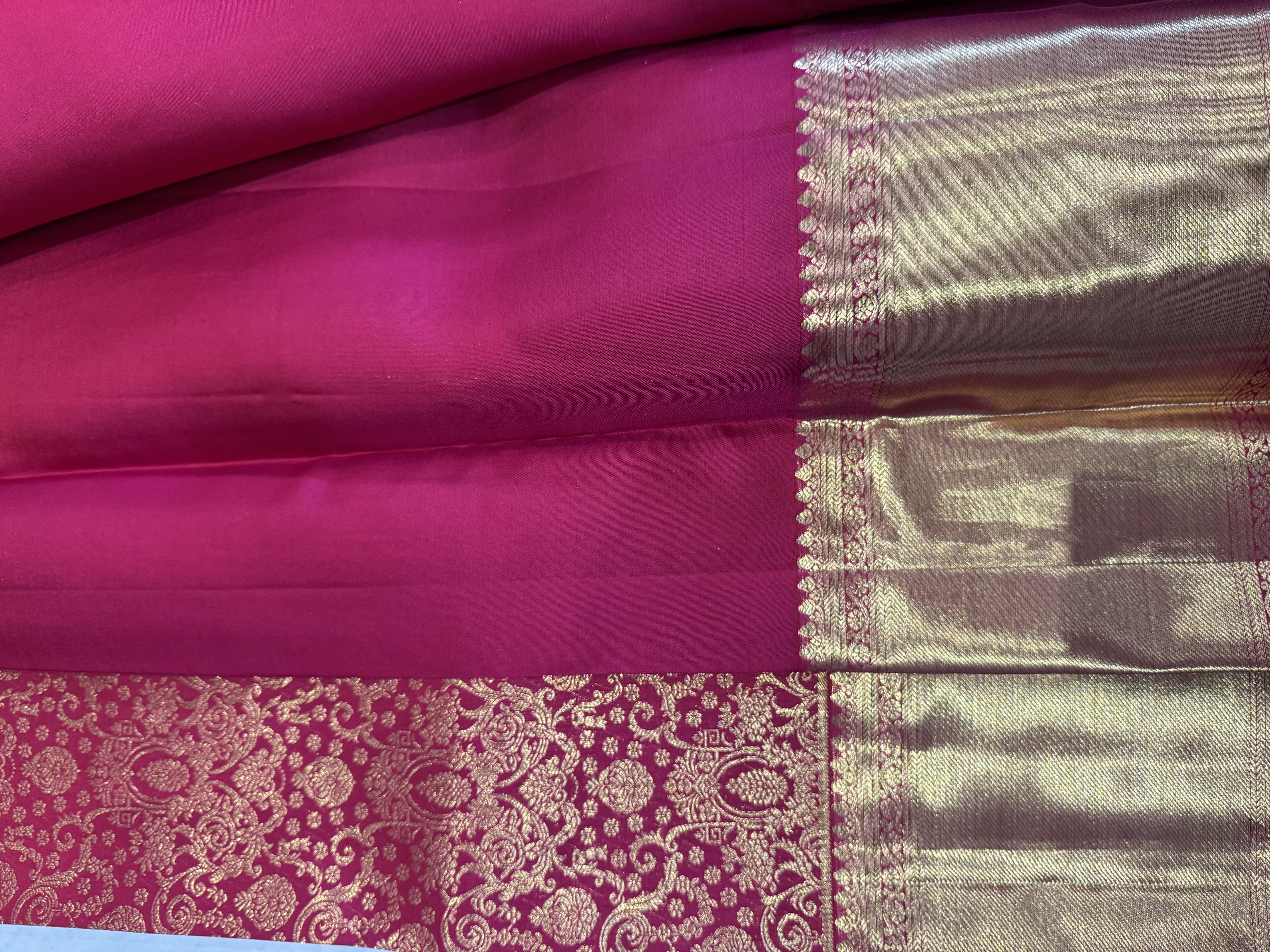 Powerloom  red pure silk saree