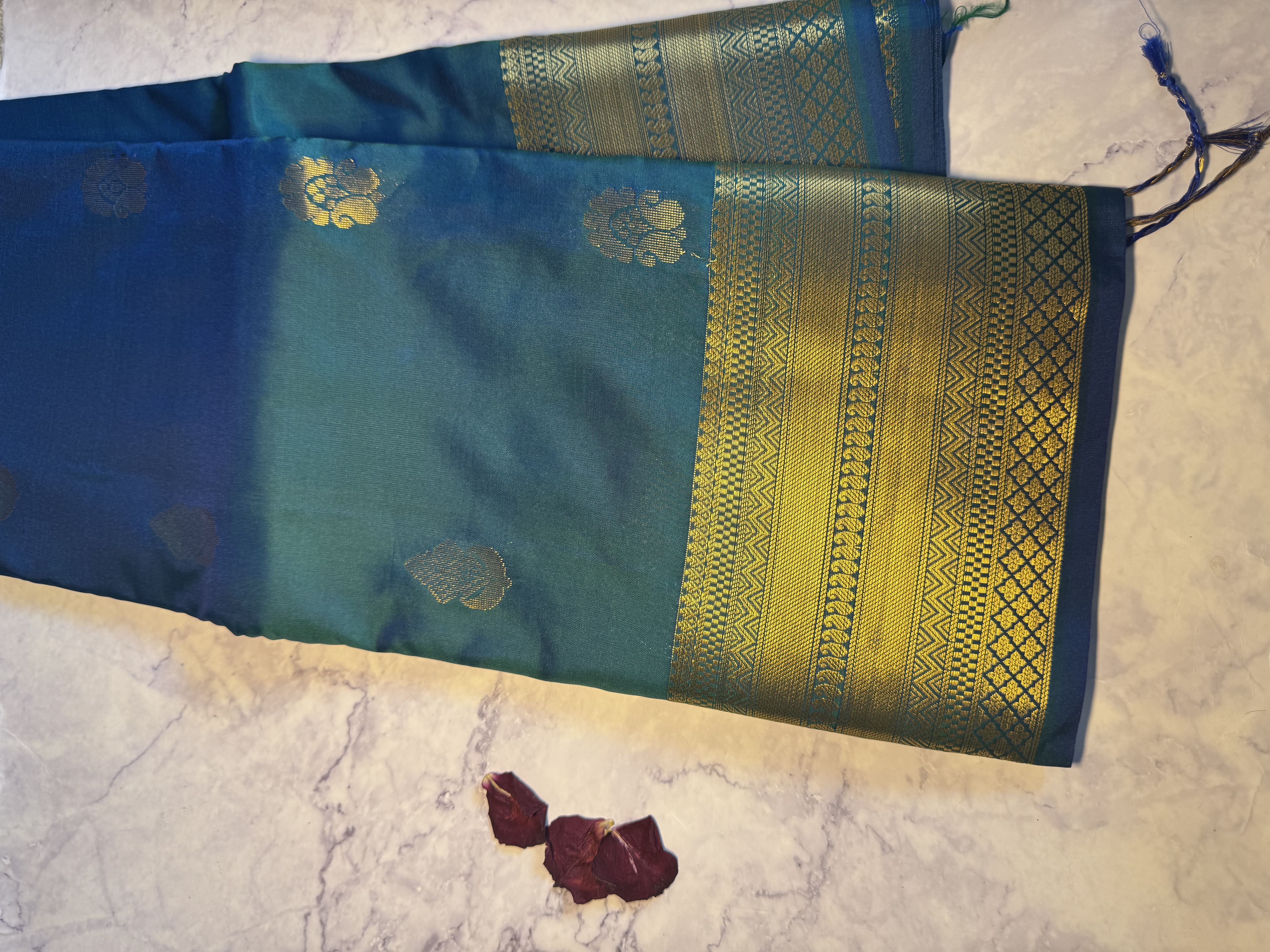 Peacock semi silk saree 