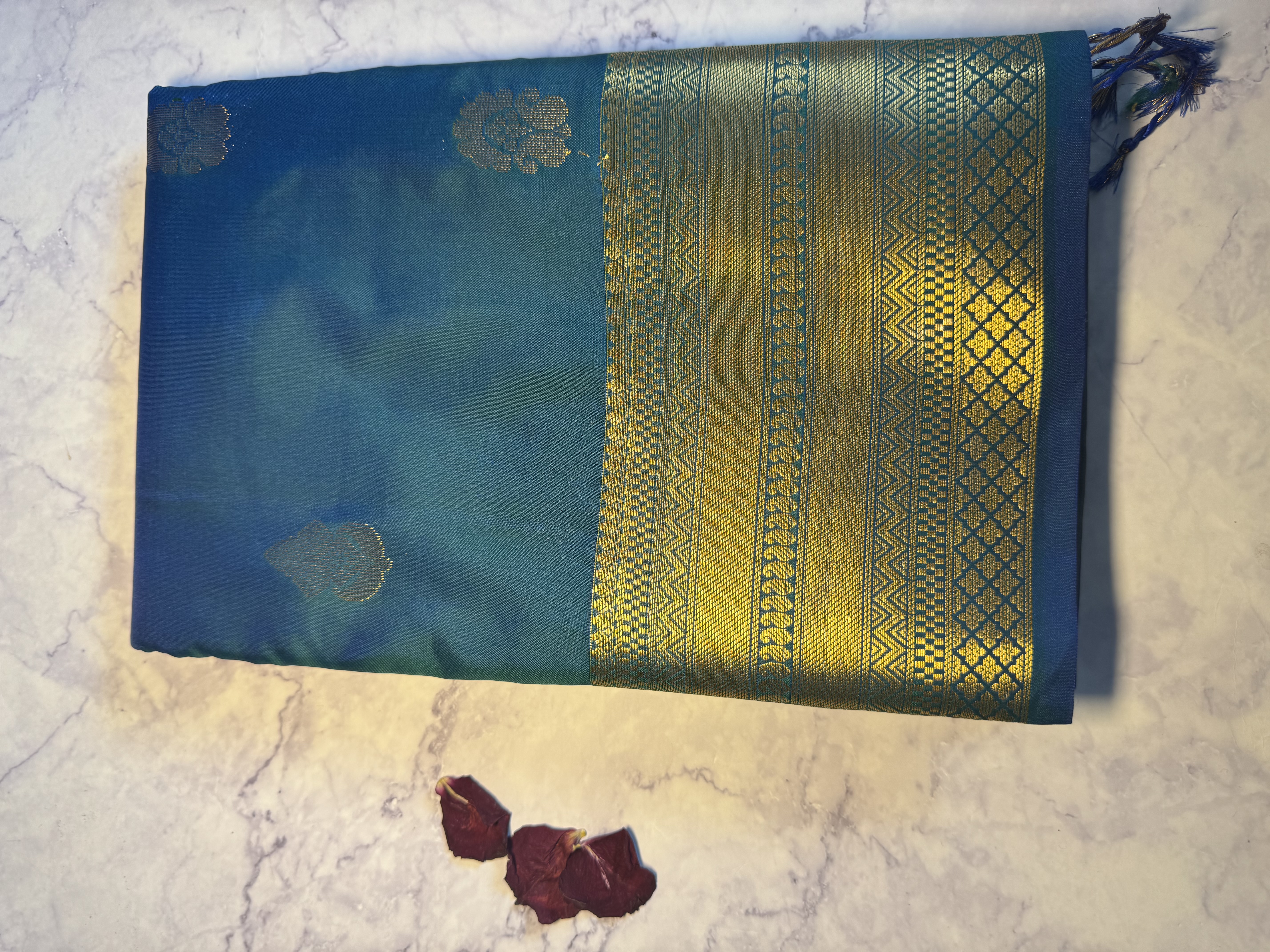 Peacock semi silk saree 