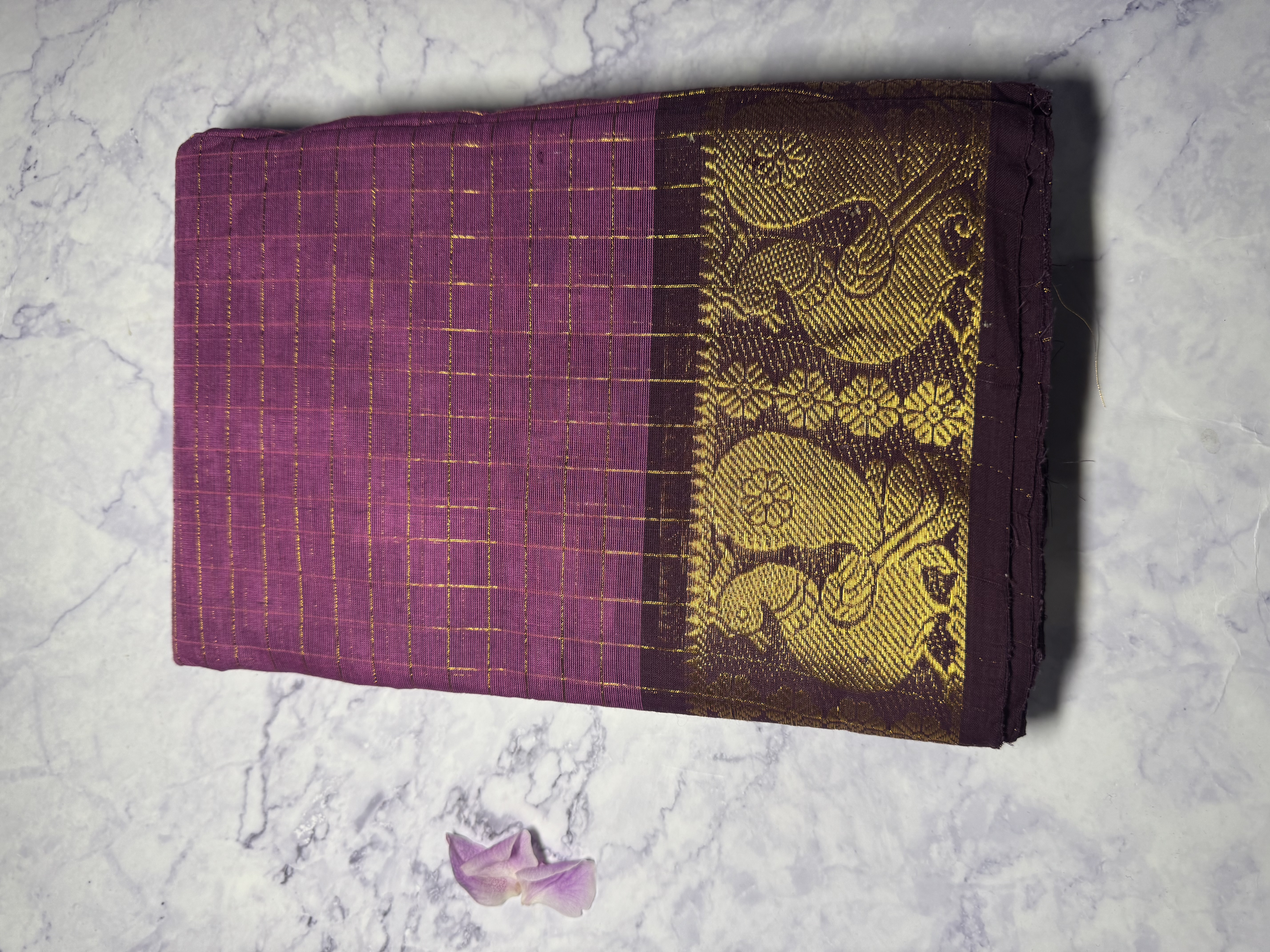 Pink vaira oosi cotton saree