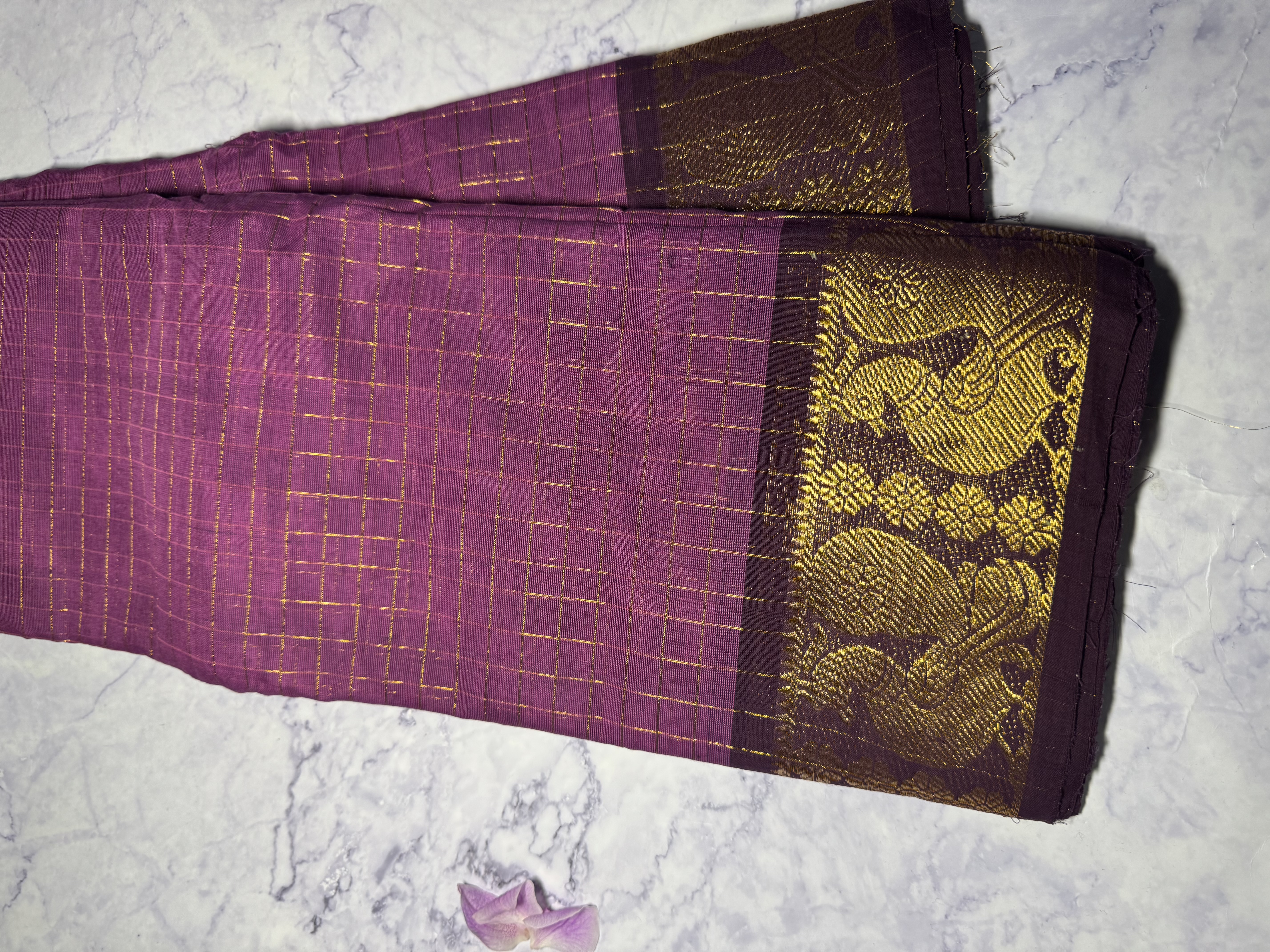 Pink vaira oosi cotton saree