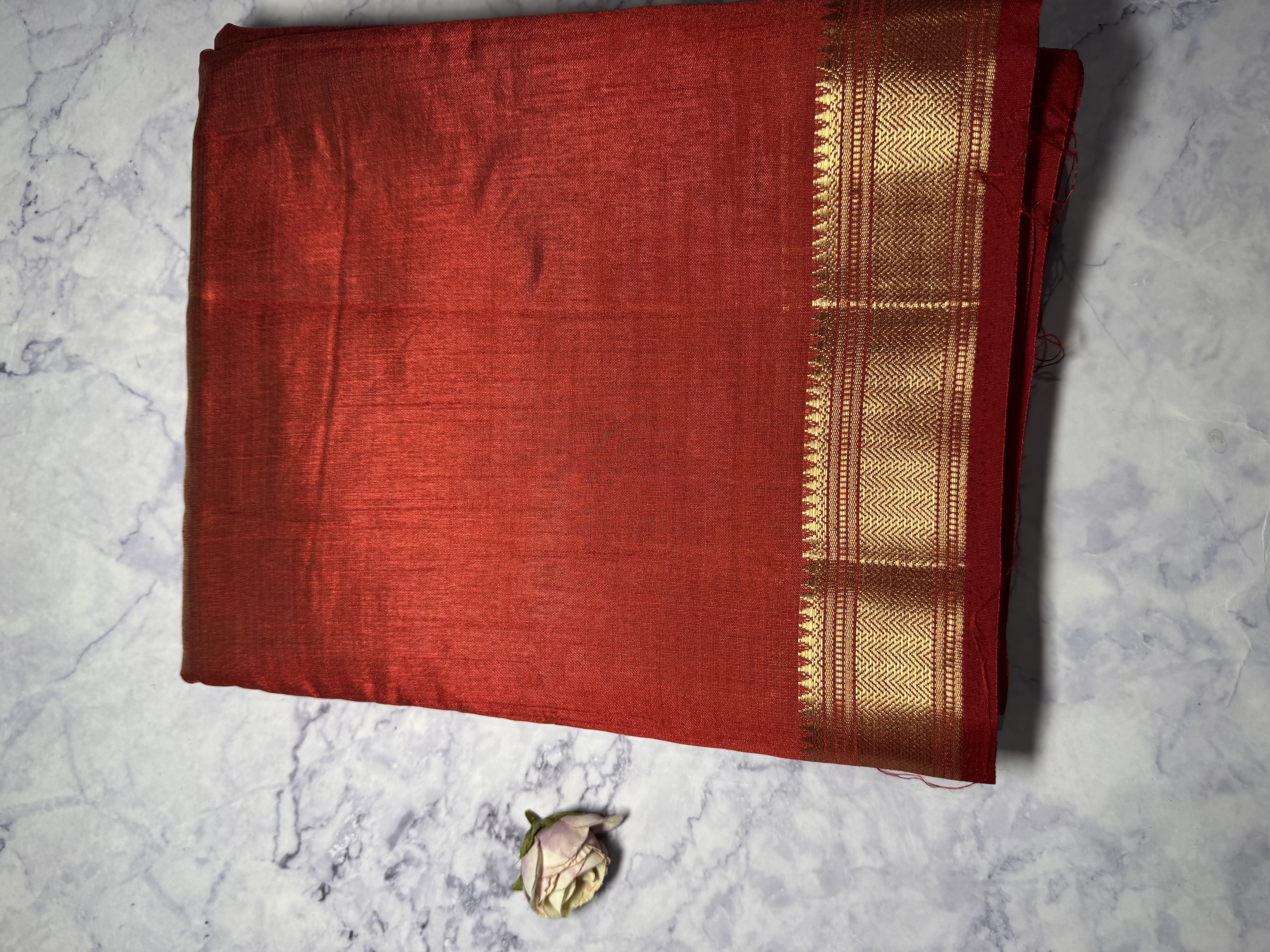 Chilli red mango soft silk saree
