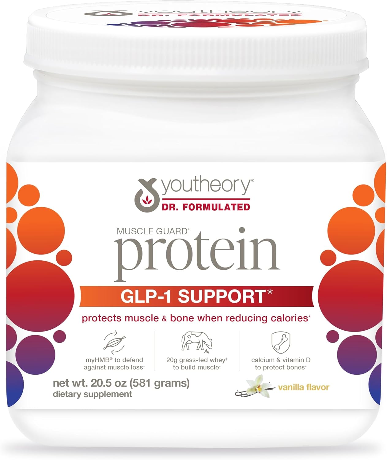 Muscle Guard Protein GLP-1 Support - Suplemento de proteína de suero en polvo - para usuarios de GLP-1