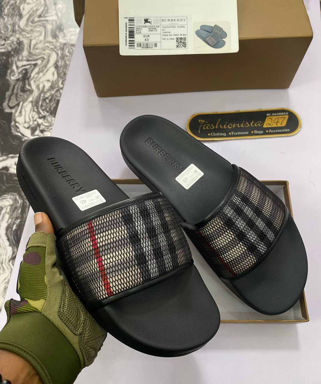 Burberry Check Slide