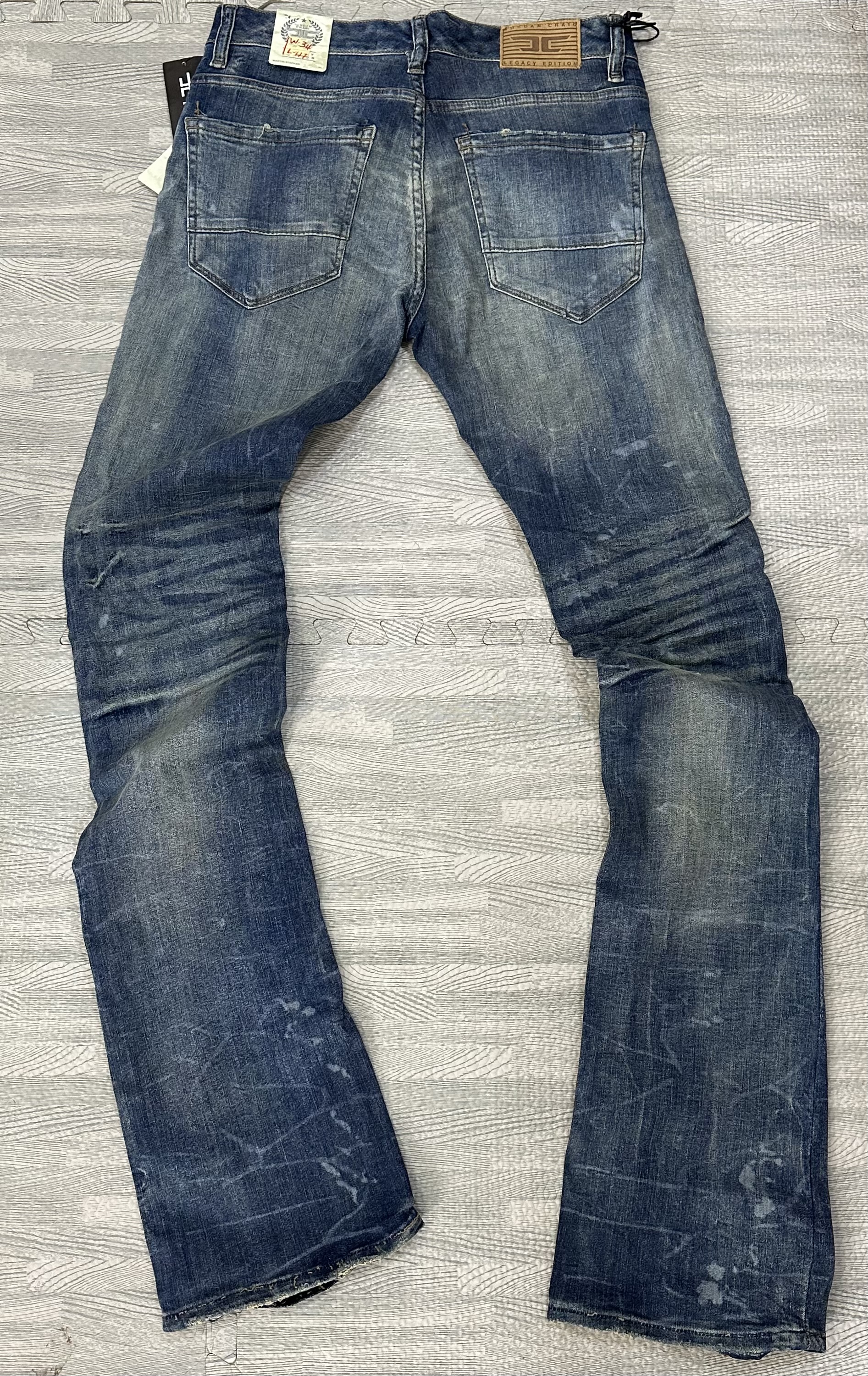 Distressed Blue Jeans