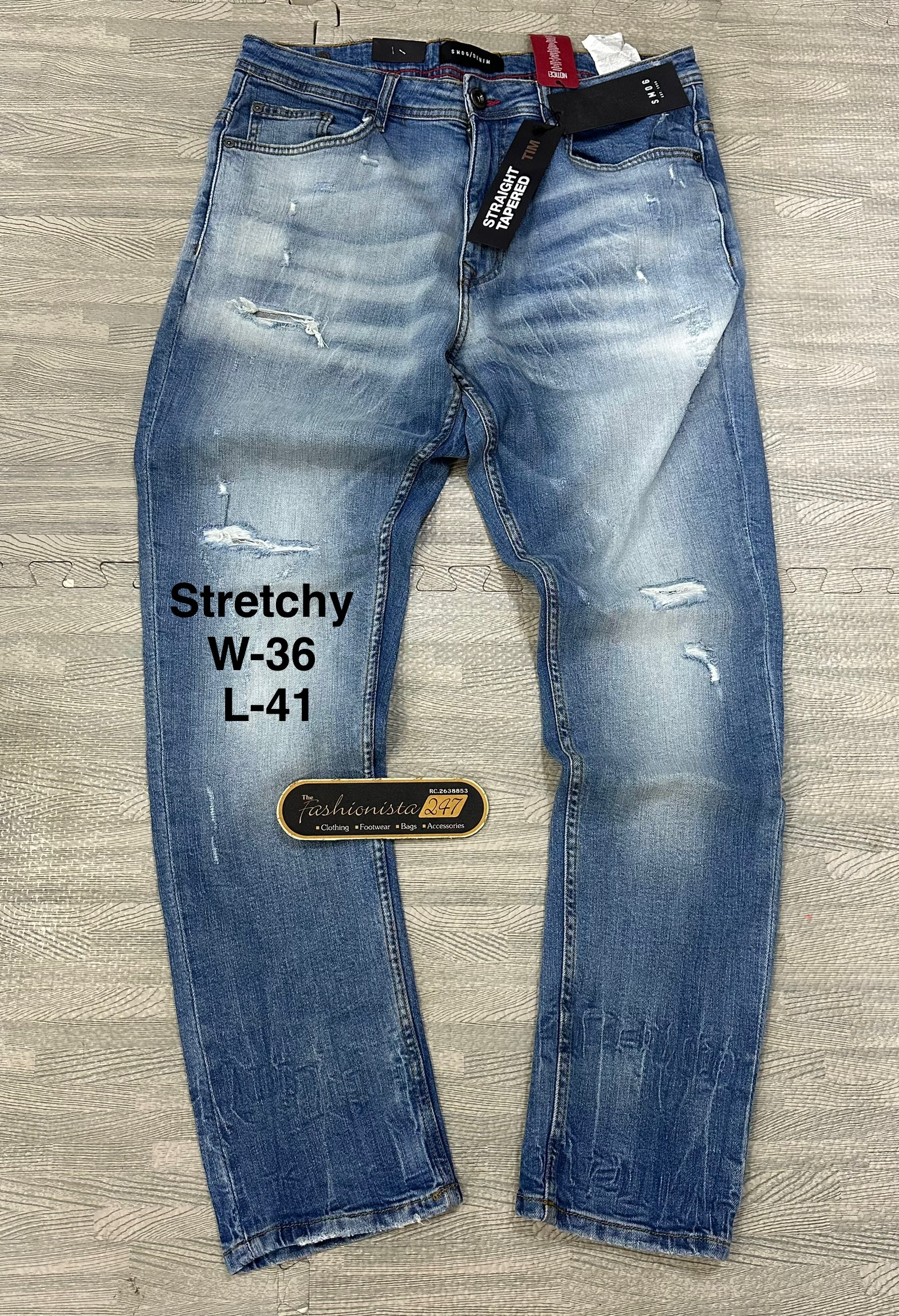 Men's Stretchy Blue Jeans