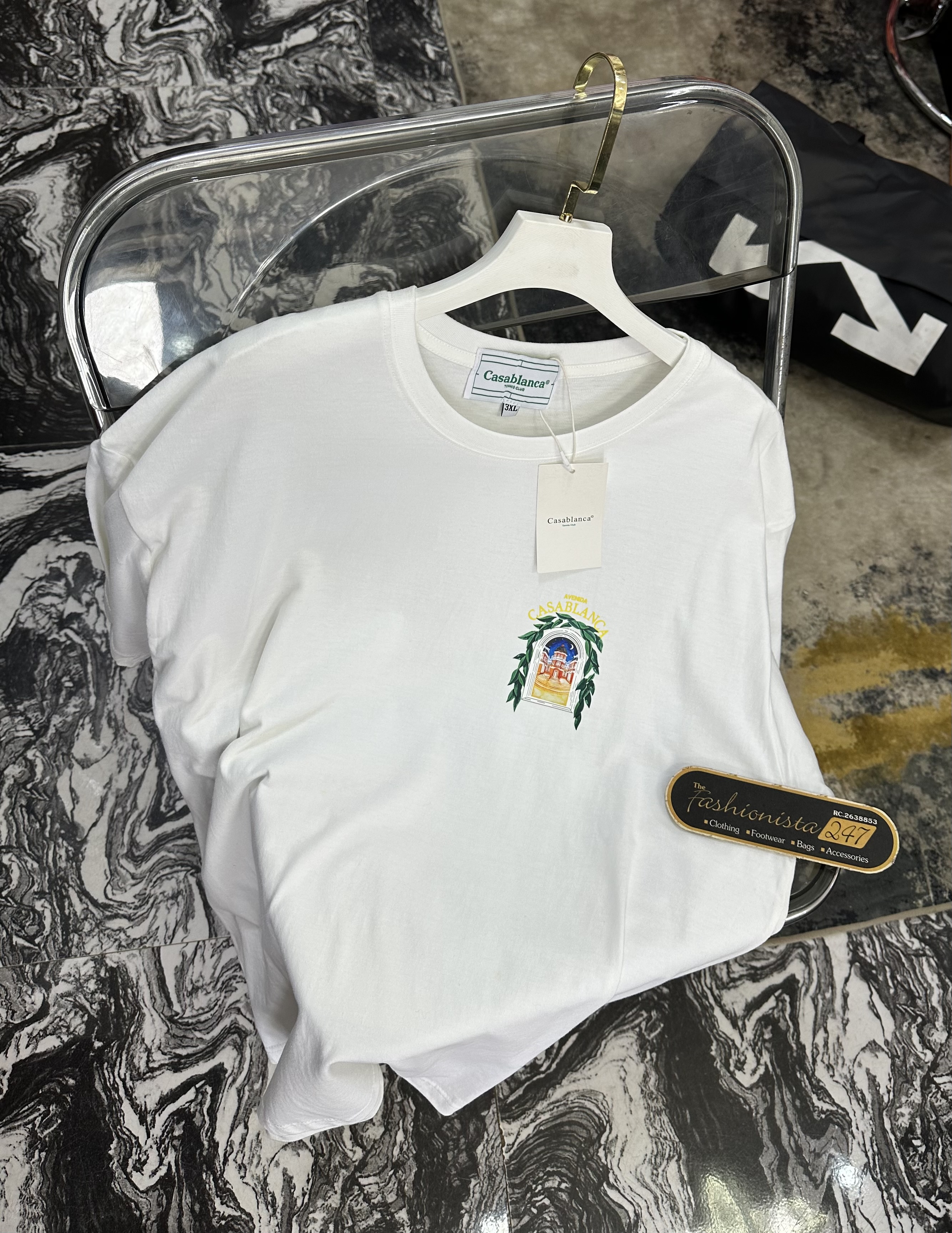 Casablanca White Graphic T-Shirt