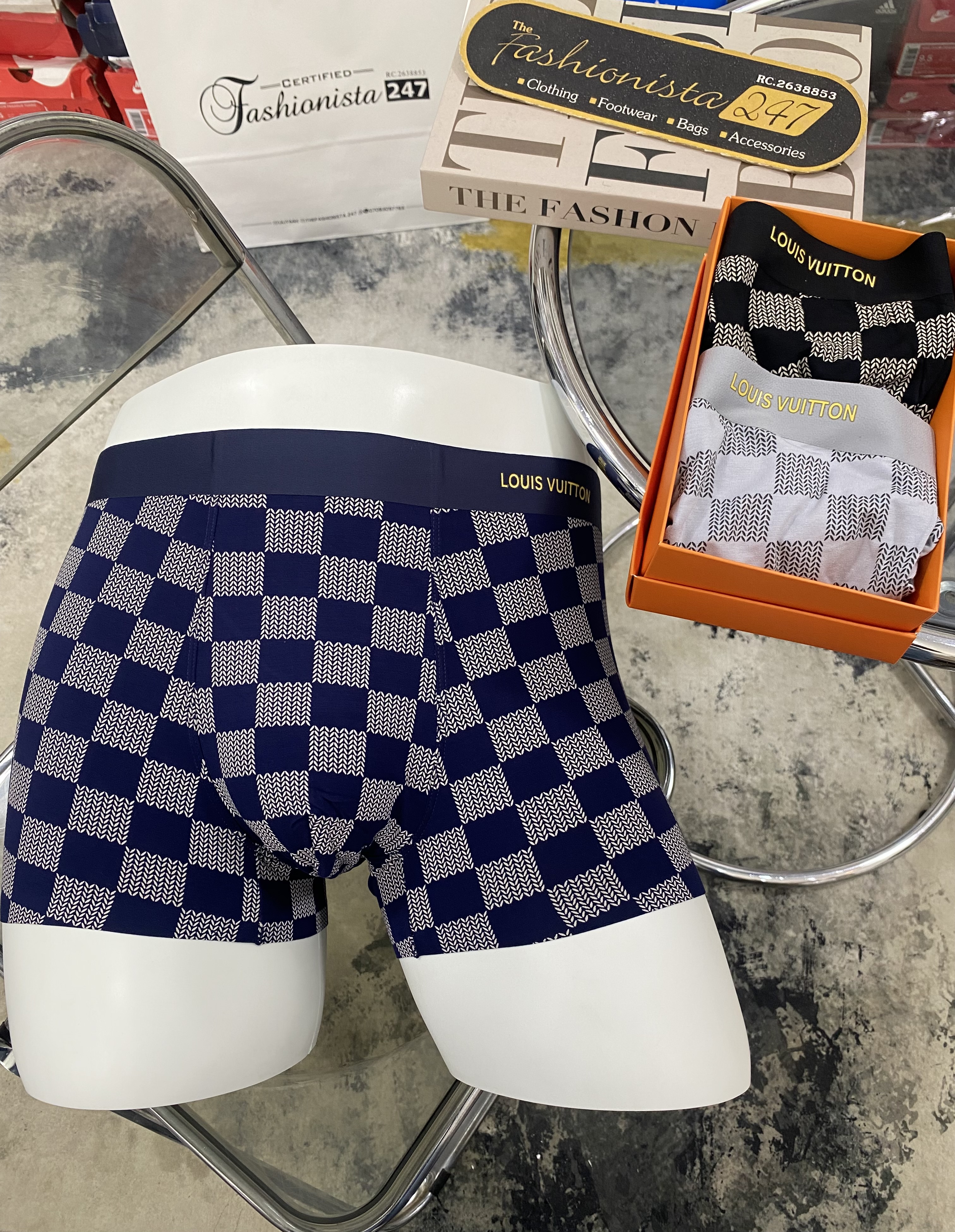 Louis Vuitton Checkered Men's Boxer Briefs