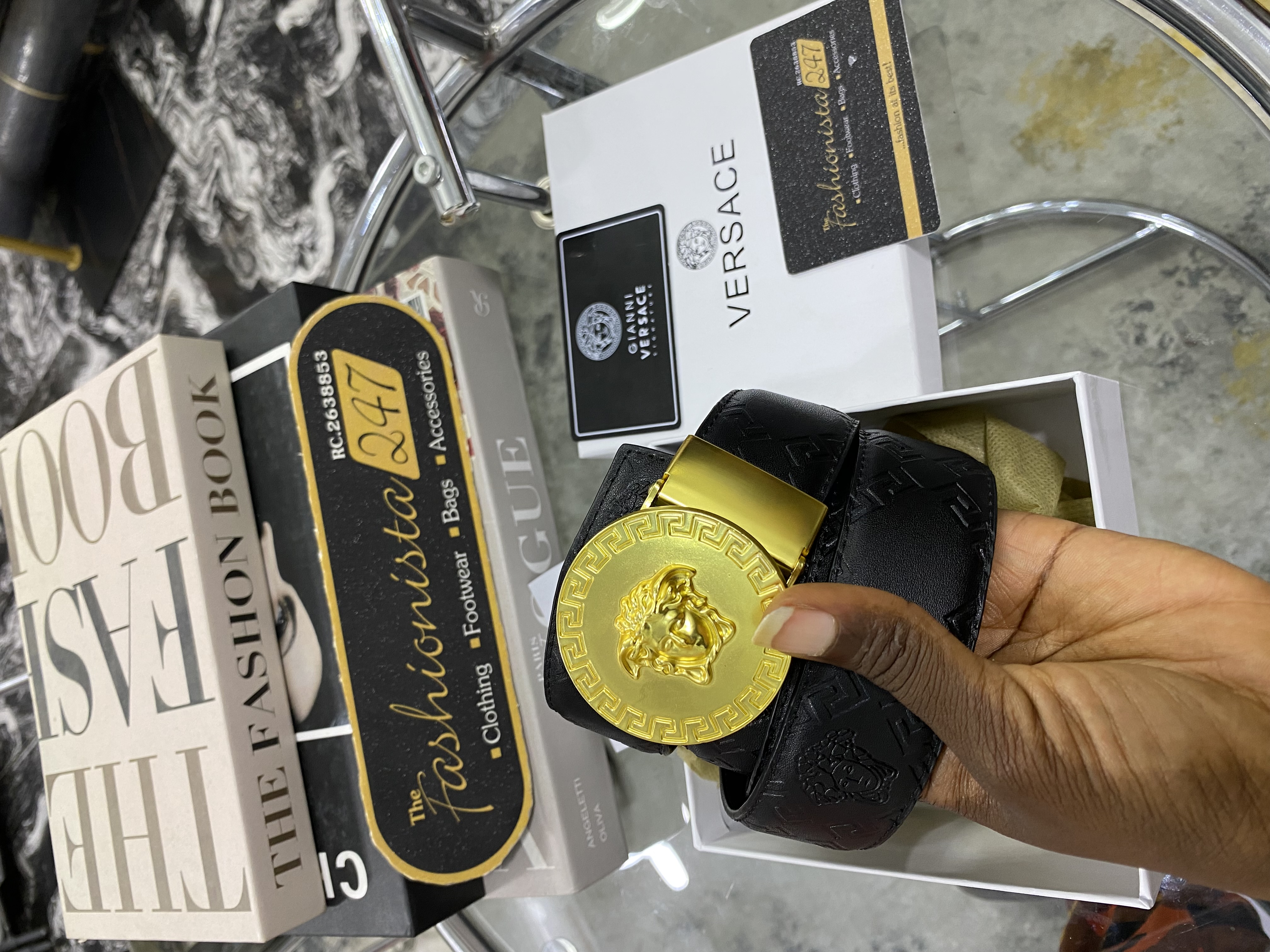 Versace Leather Belt