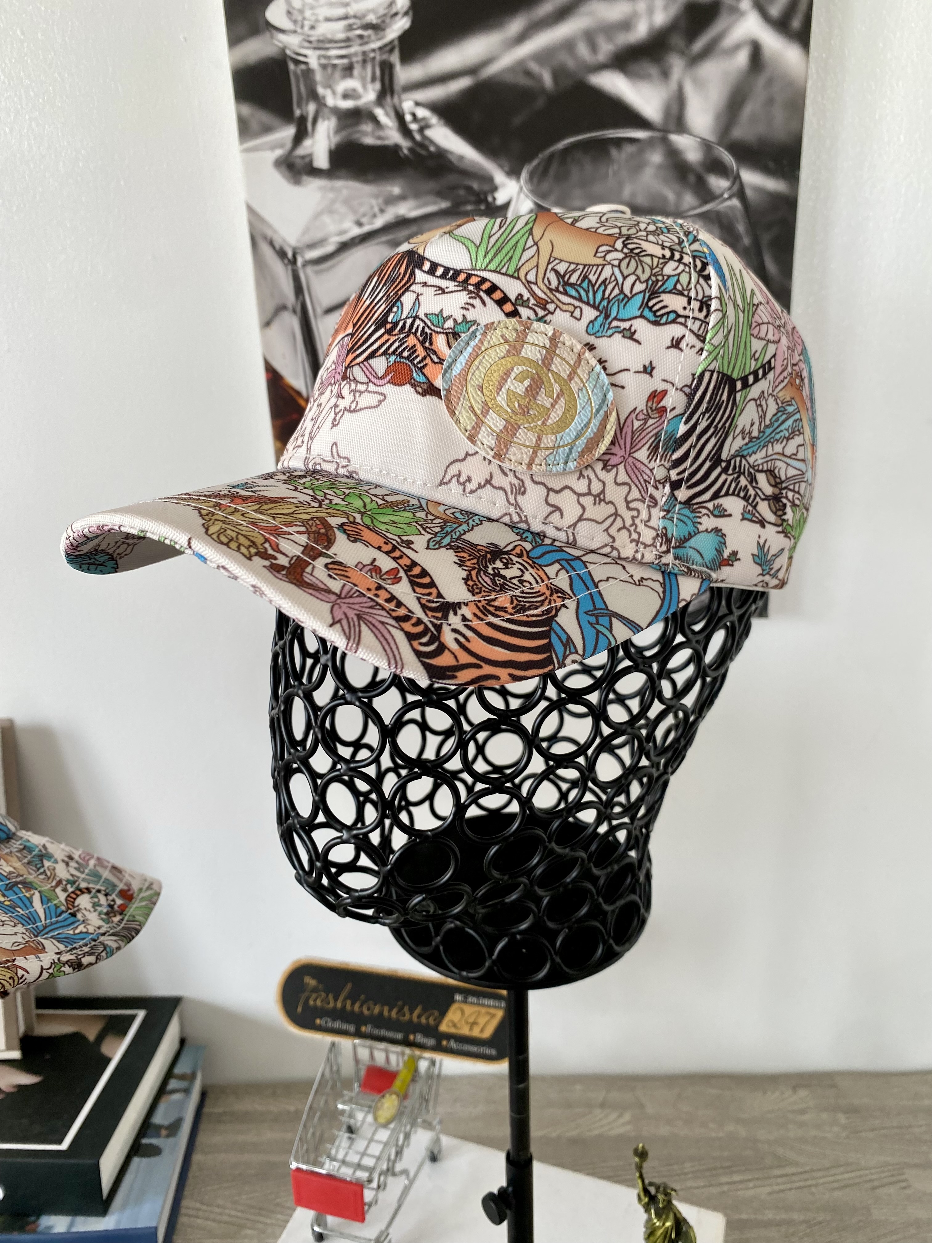 Gucci Multicolor Jungle Print Baseball Cap