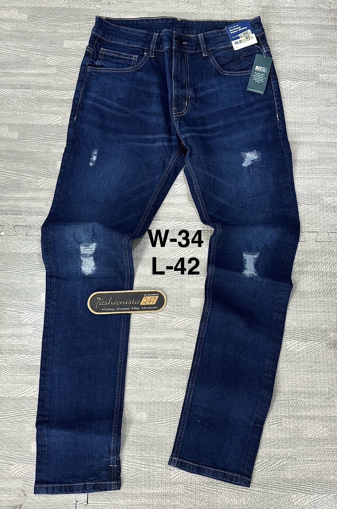 Men's Distressed Denim Jeans