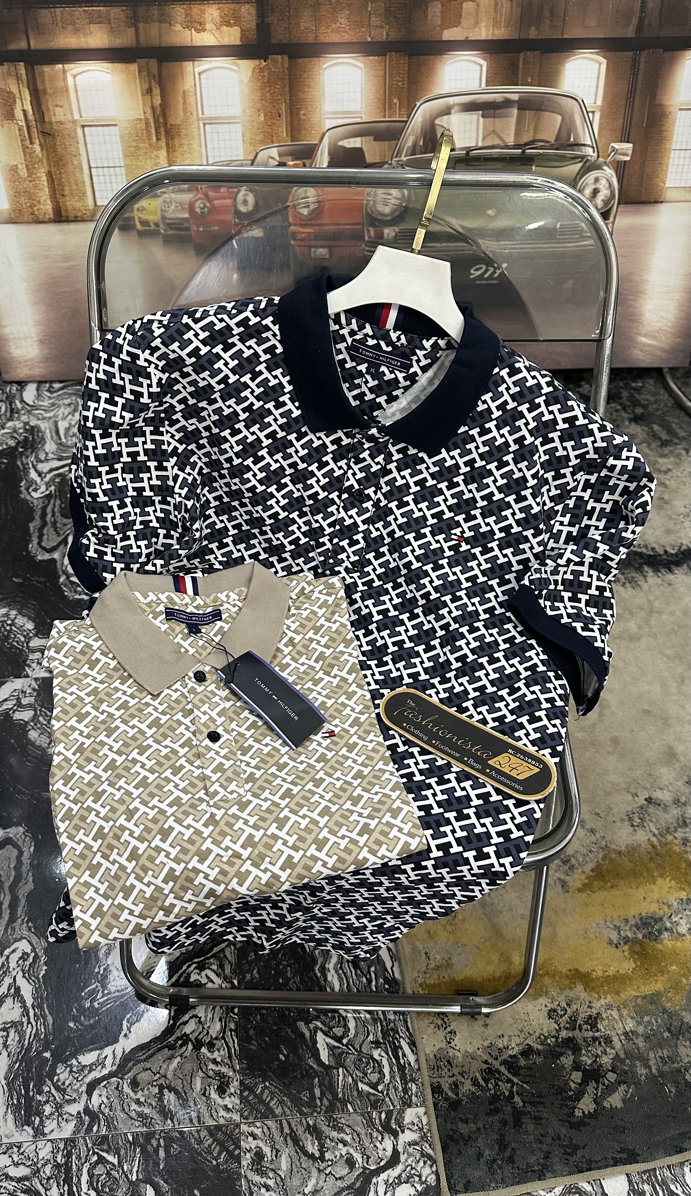 Tommy Hilfiger Designer Patterned Polo Shirts