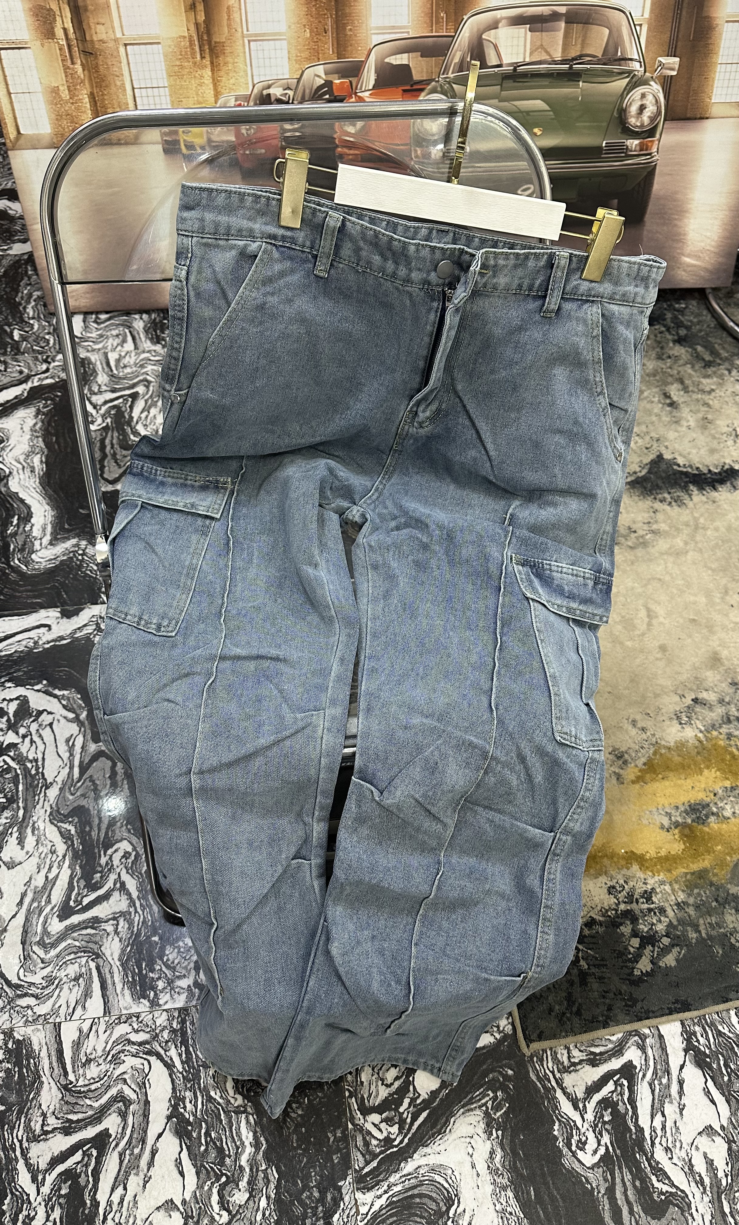 Blue Cargo Jeans