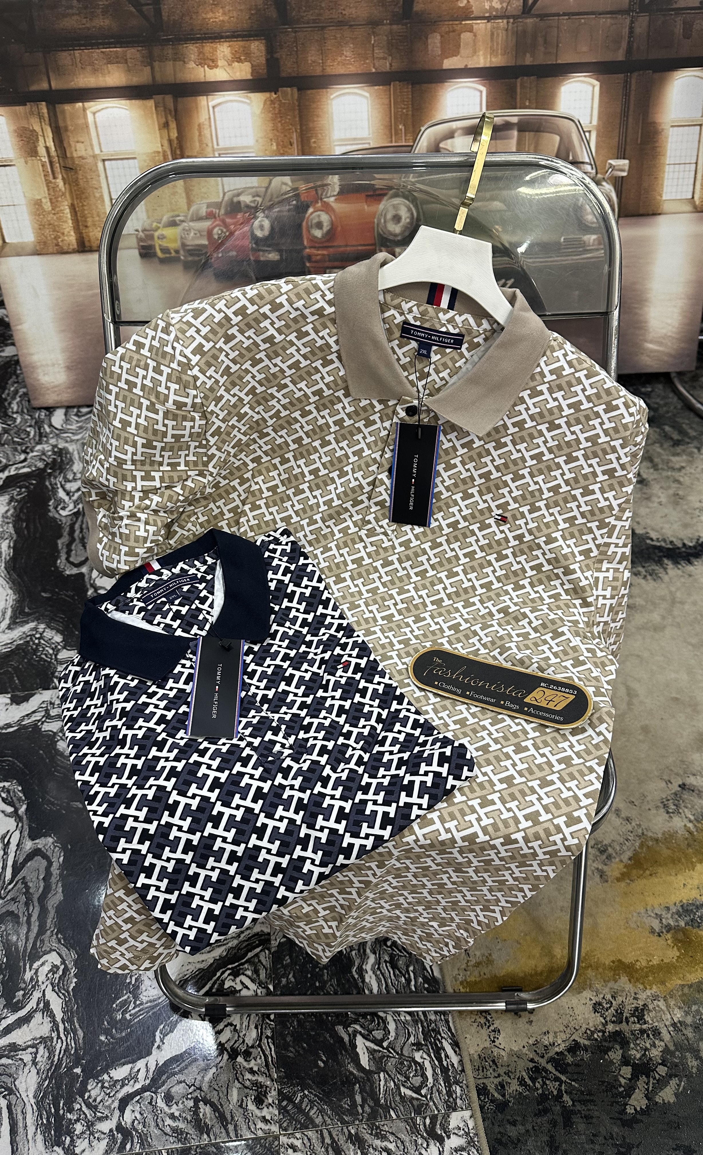 Tommy Hilfiger Designer Patterned Polo Shirts