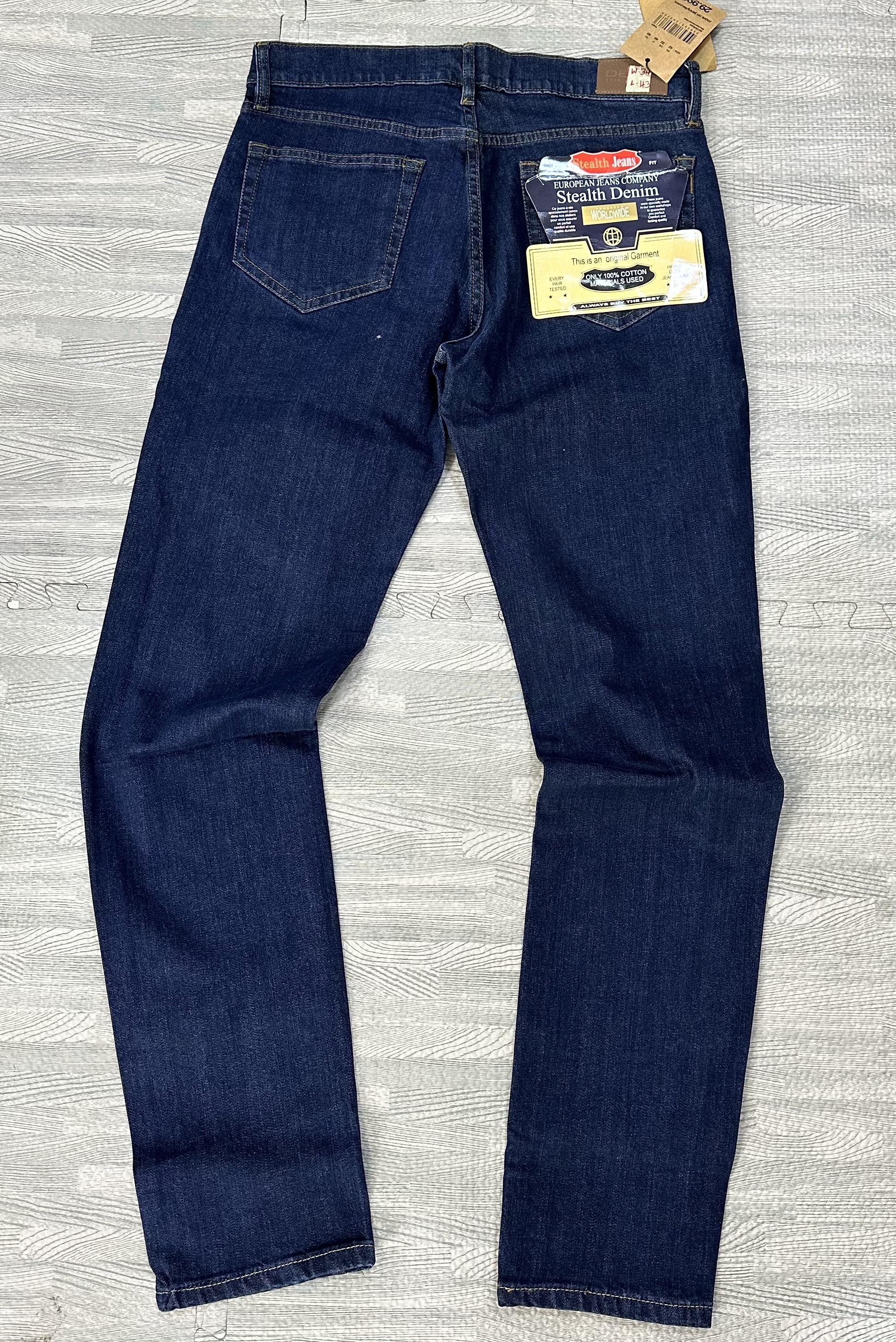 Distressed Blue Denim Jeans