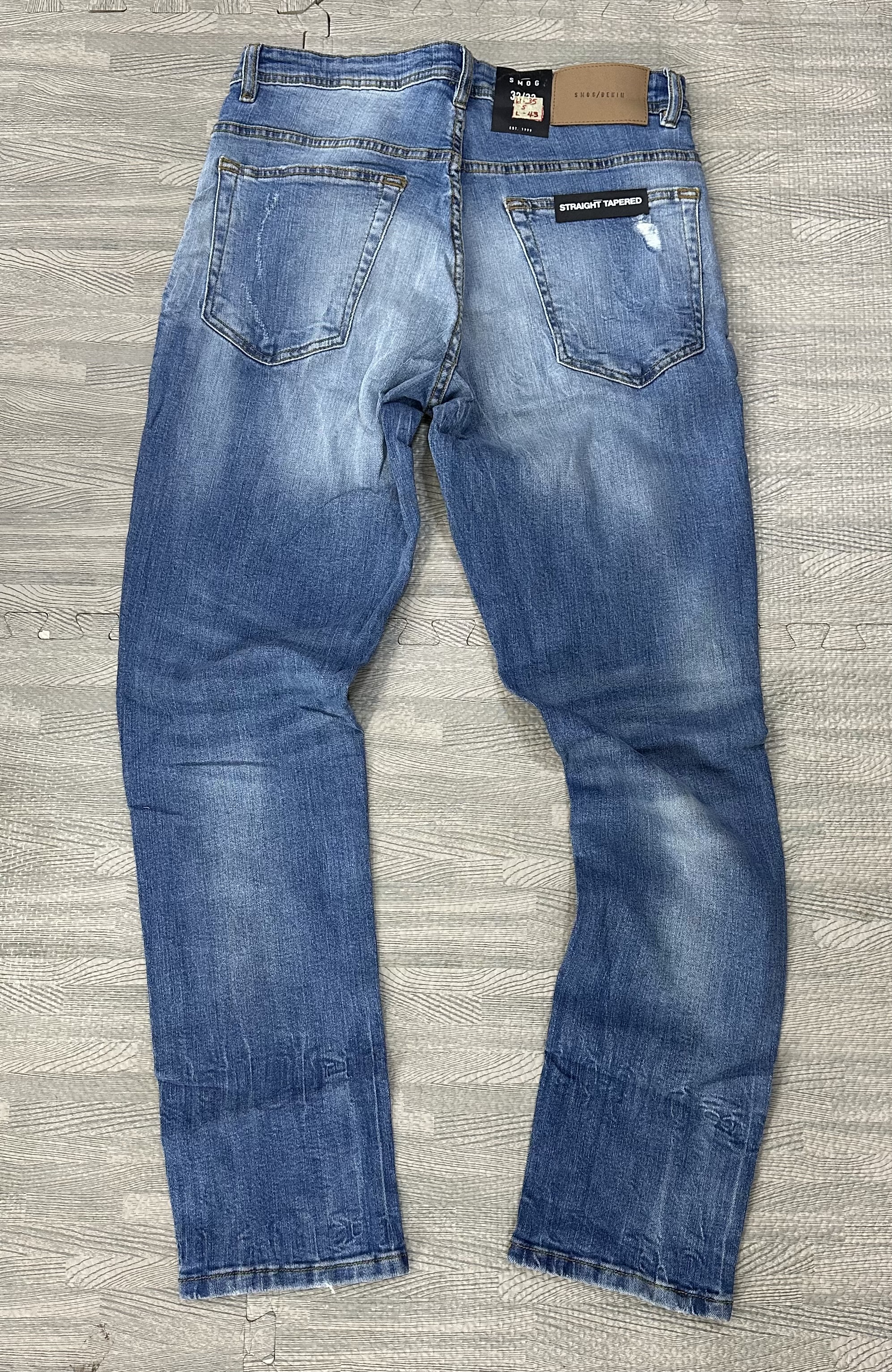 Men's Stretchy Distressed Jeans W-35