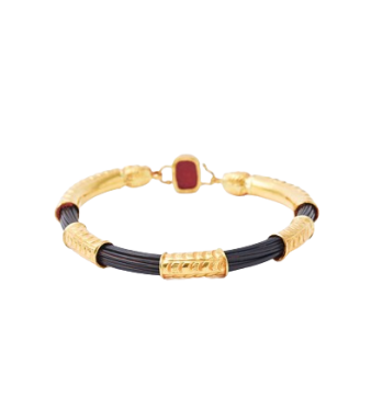 Elegant Gold and Black Bracelet