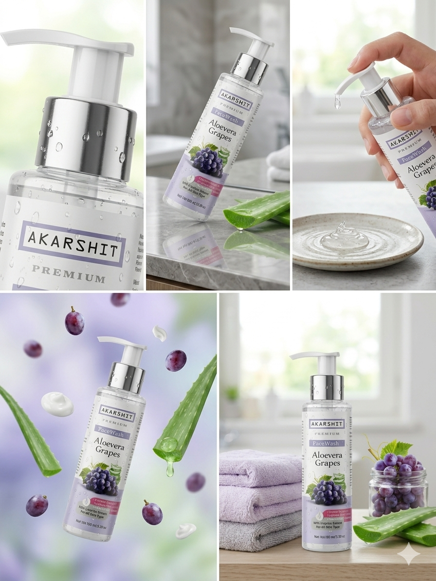 AKARSHIT Premium Aloevera Grapes Face Wash