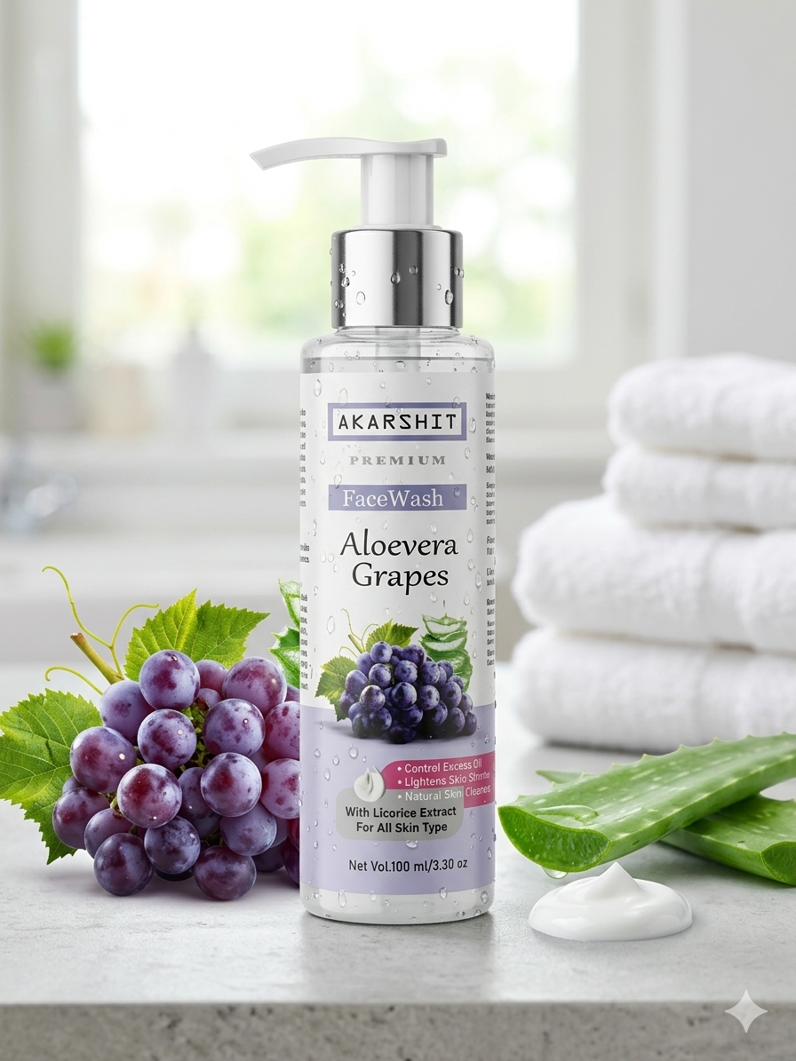 AKARSHIT Premium Aloevera Grapes Face Wash