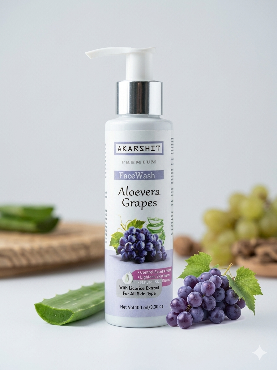 AKARSHIT Premium Aloevera Grapes Face Wash