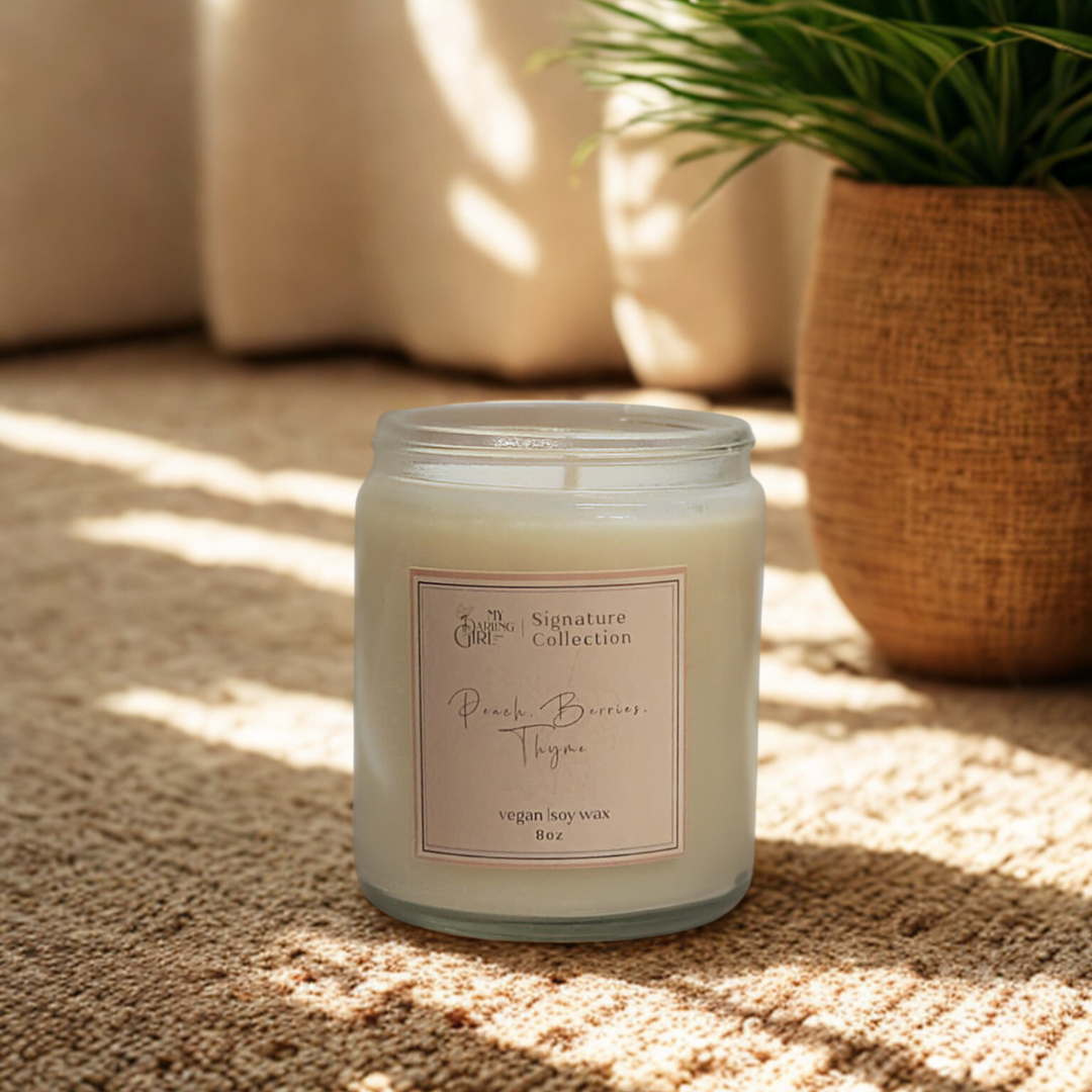 Peach, Berries & Thyme Candle - 8oz