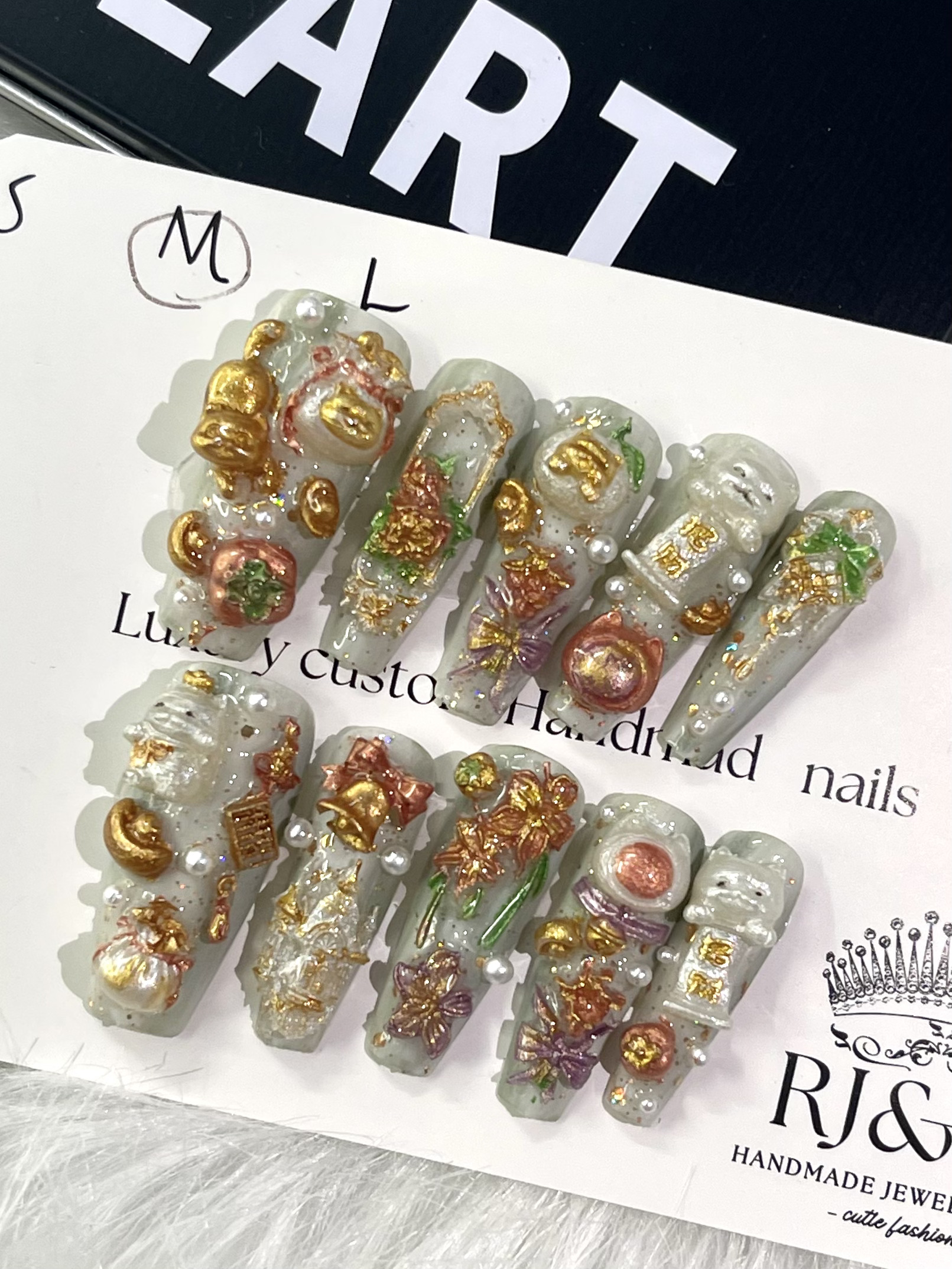 Embossed Series-Luxury Custom Handmade Nails