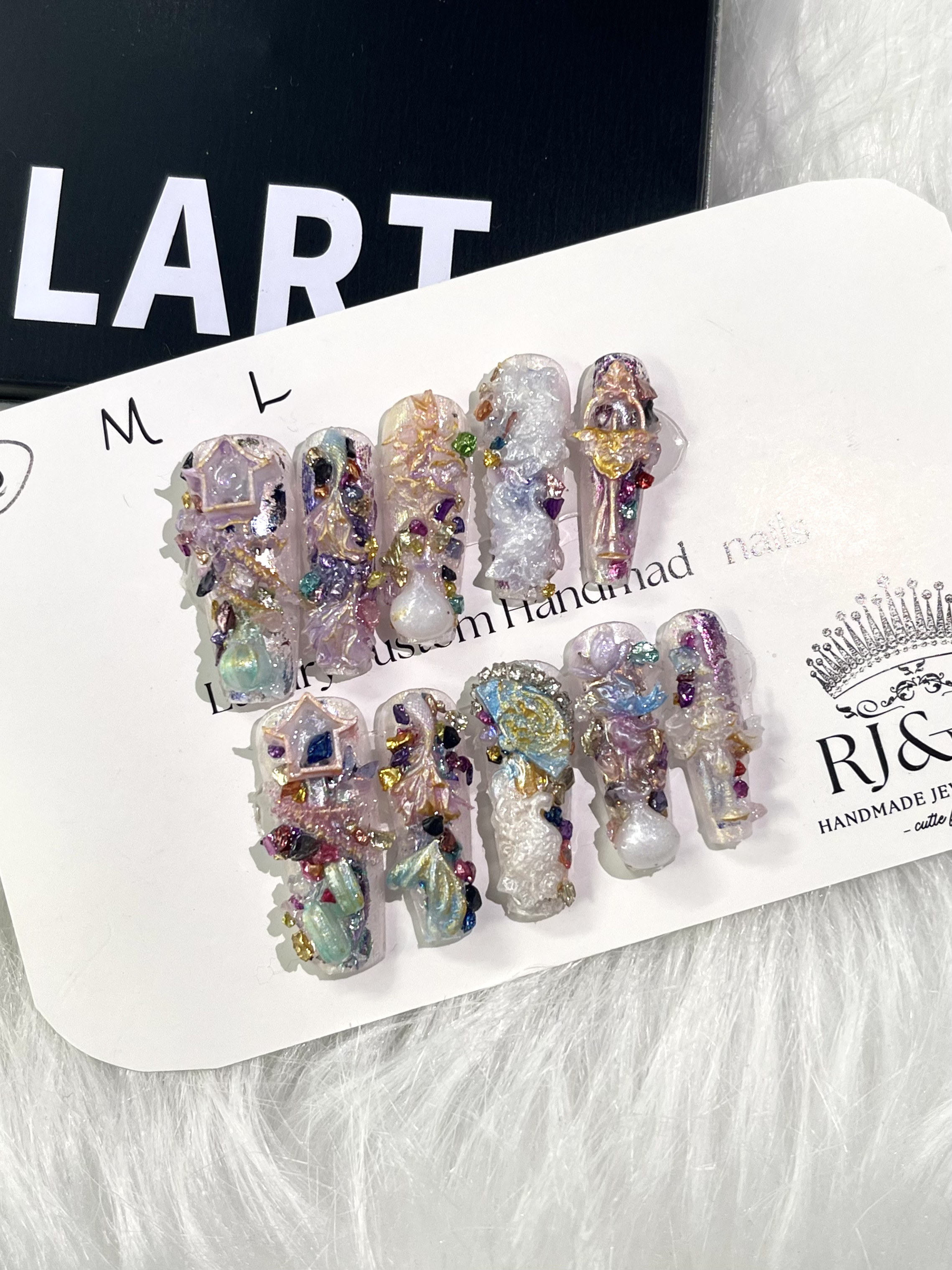 Embossed Series-Handmade Press-On Nails
