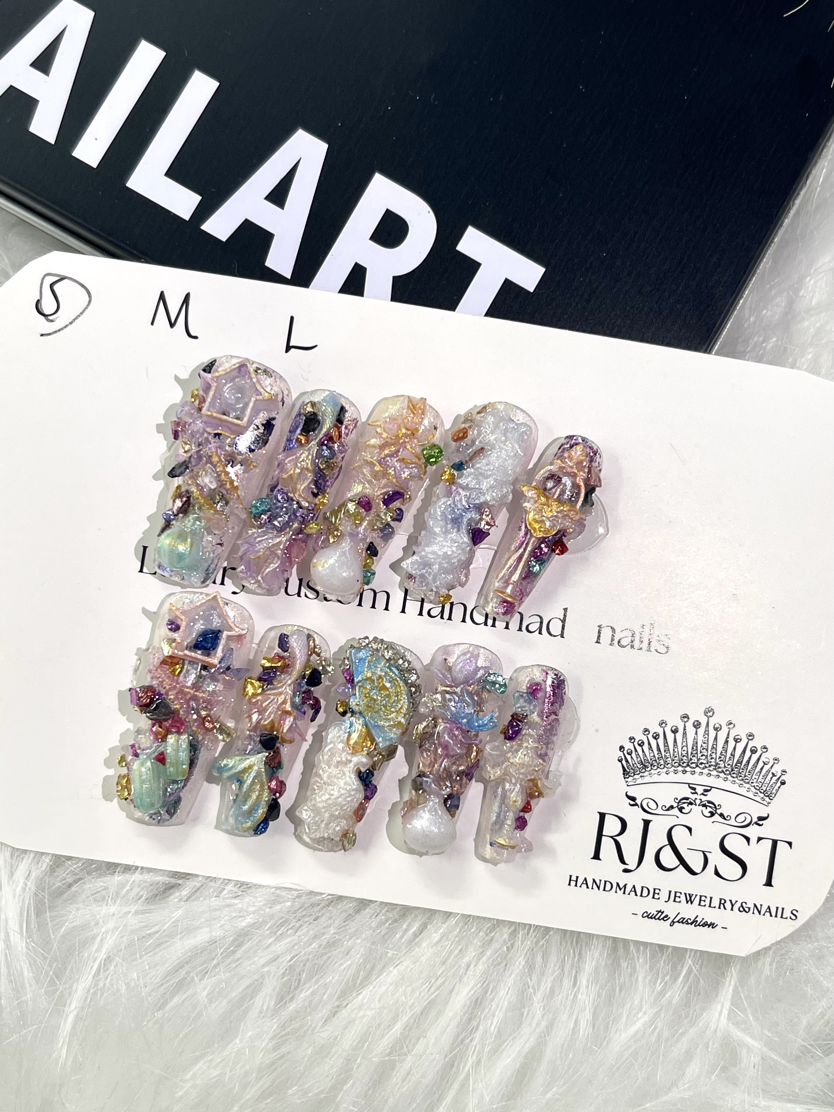 Embossed Series-Handmade Press-On Nails